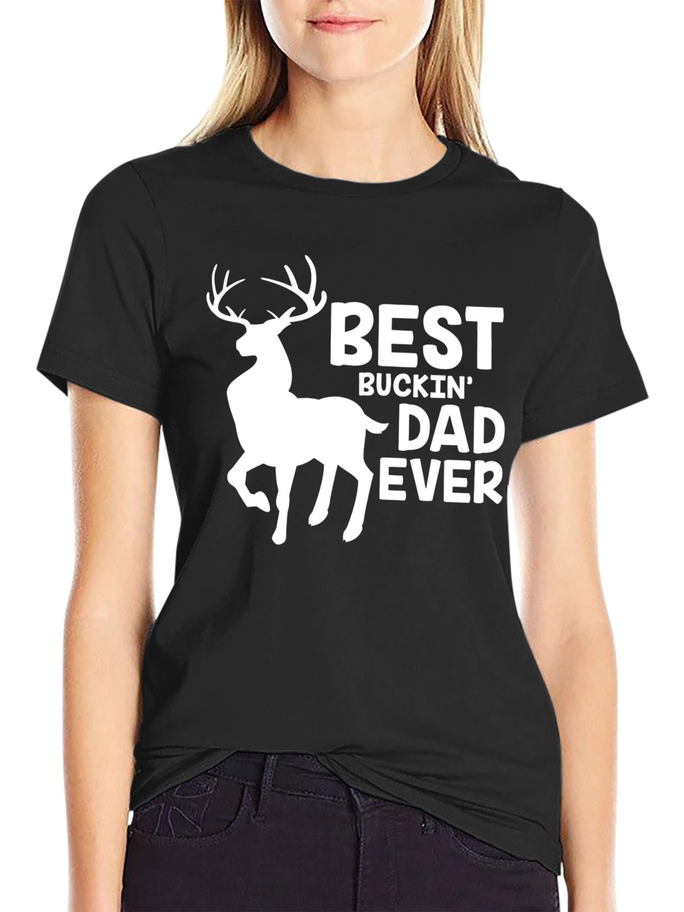 Best Buckin Dad Ever T-Shirt - Black