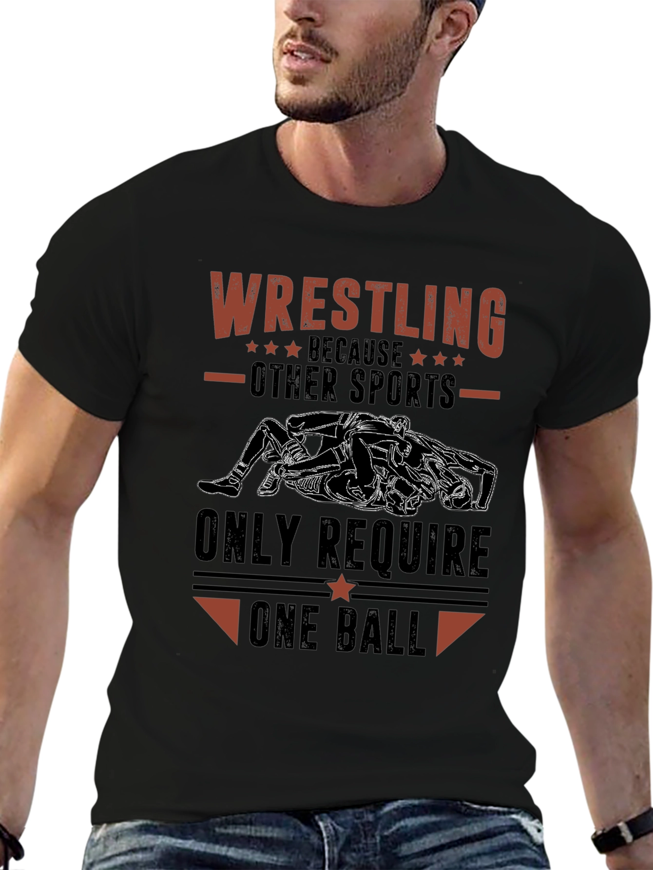 Wrestling One Ball Graphic Tee