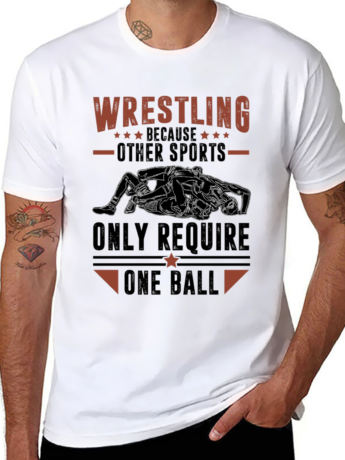 Wrestling One Ball Graphic Tee