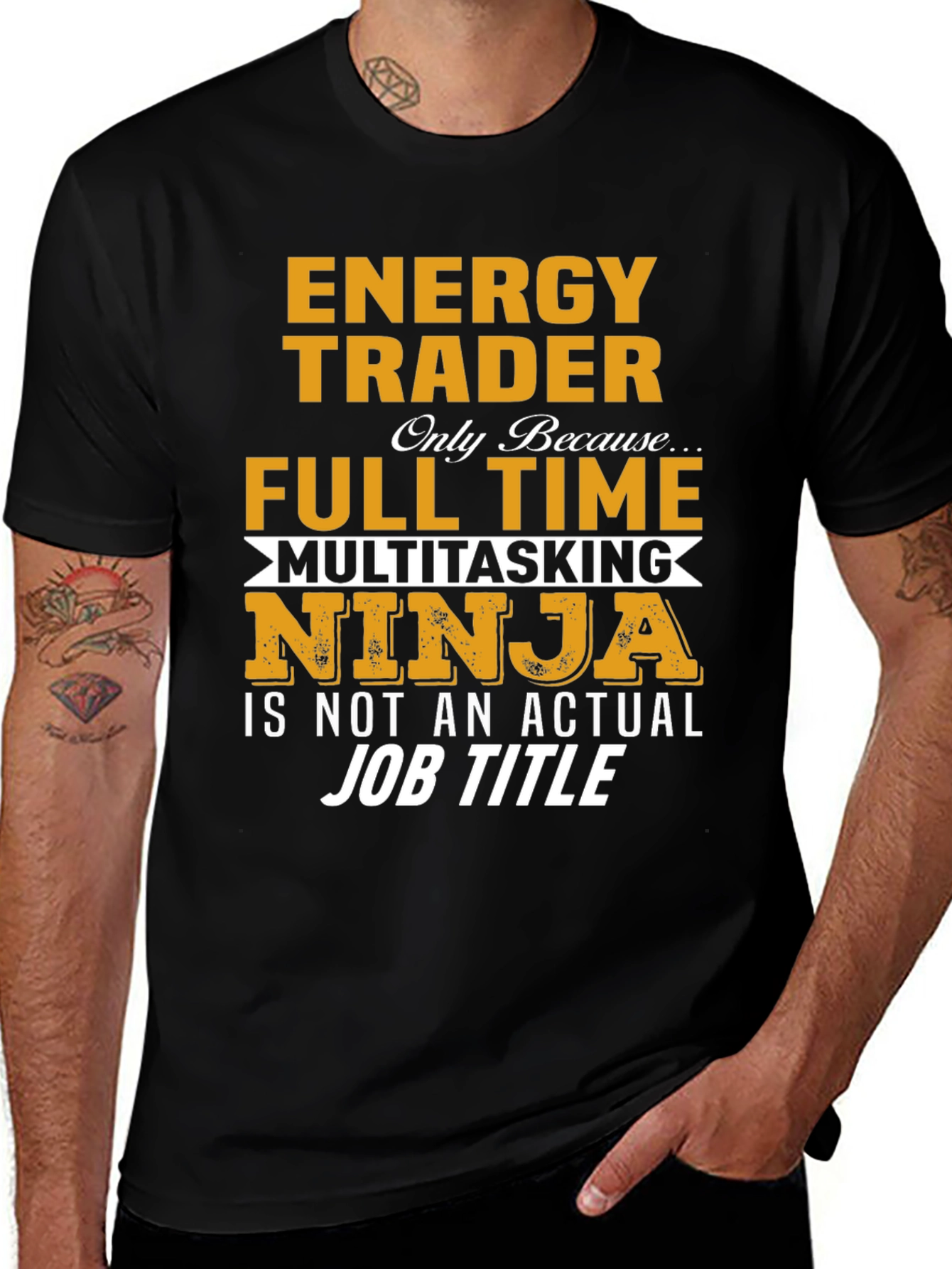 Energy Trader Full Time Ninja Job T-Shirt