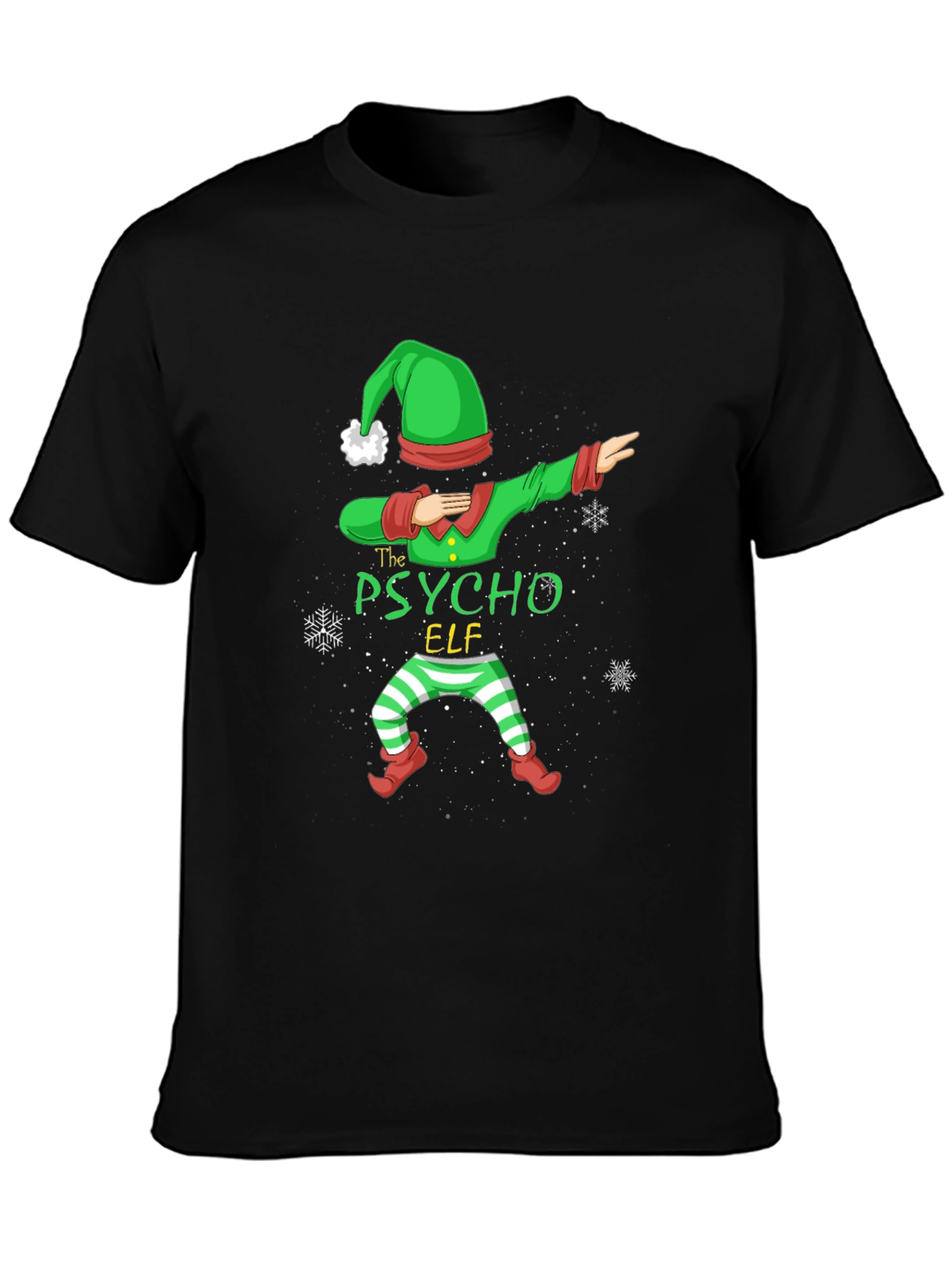 Psycho Elf Dabbing Christmas T-Shirt