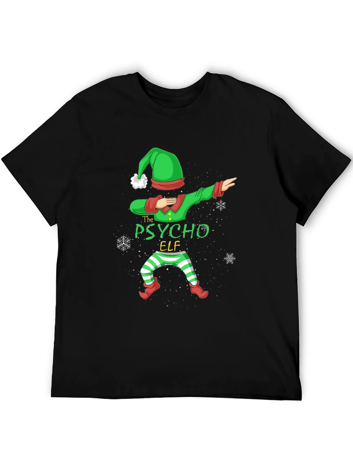 Psycho Elf Dabbing Christmas T-Shirt
