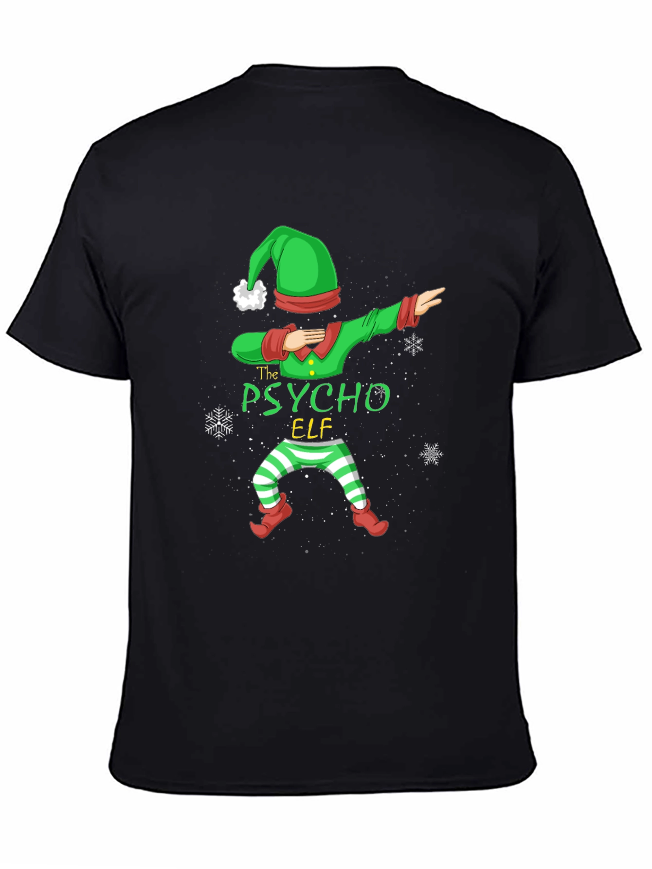 Psycho Elf Dabbing Christmas T-Shirt