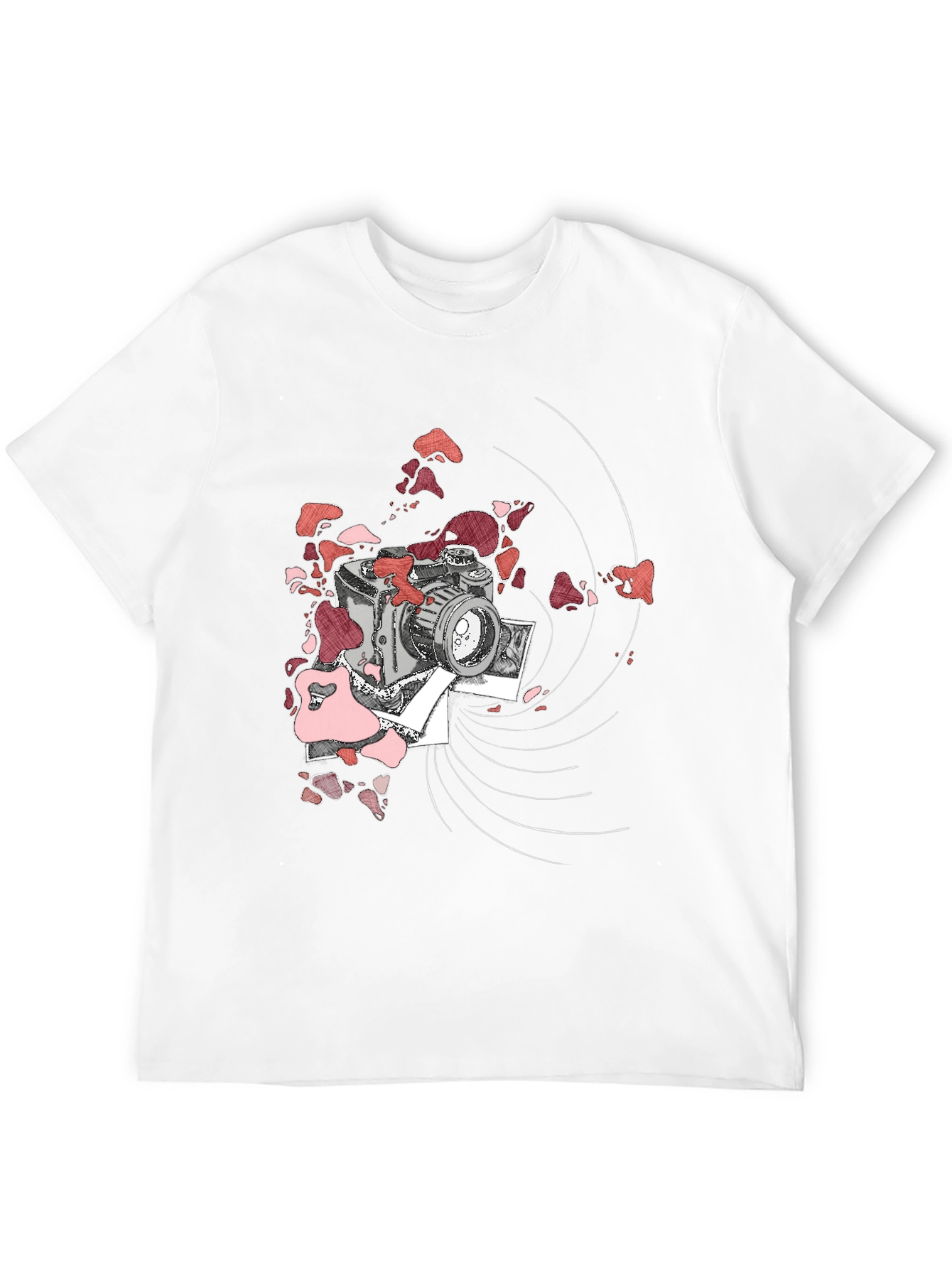 Retro Camera Graphic T-Shirt - Black