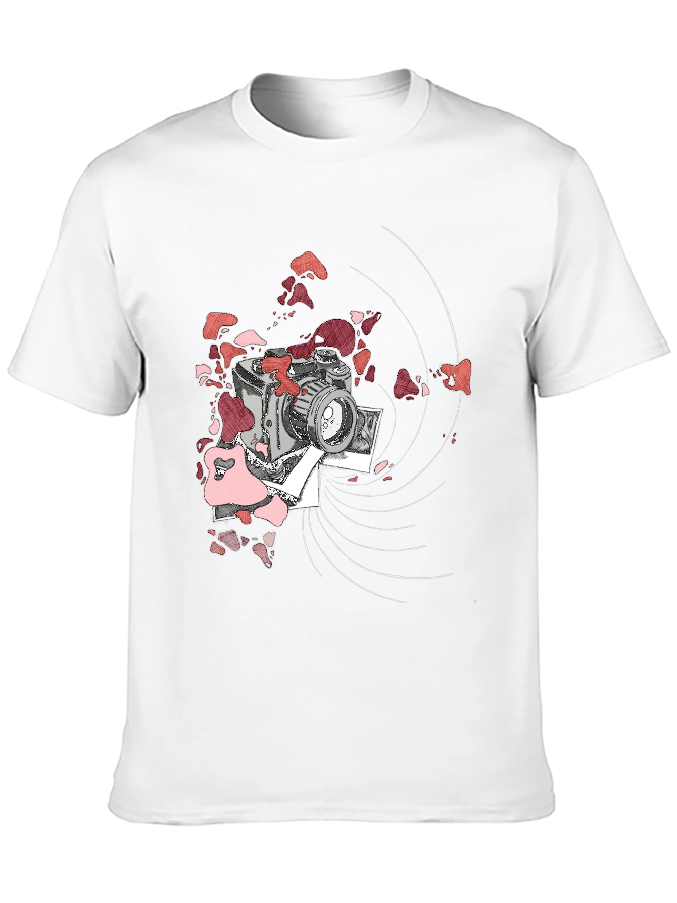 Retro Camera Graphic T-Shirt - Black