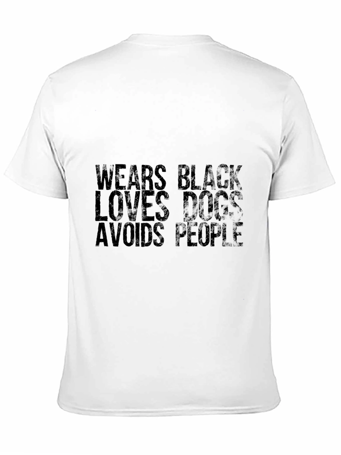 Wears Black Loves Dogs Avoids People Graphic Tee