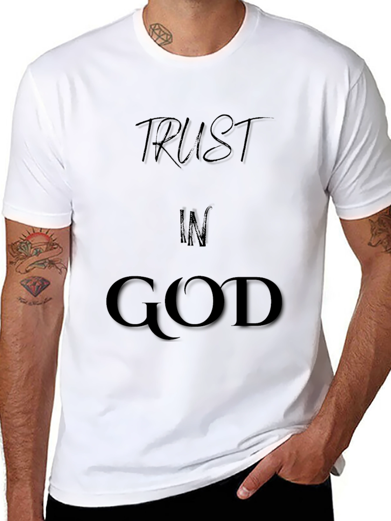 Trust In God Black Graphic Tee