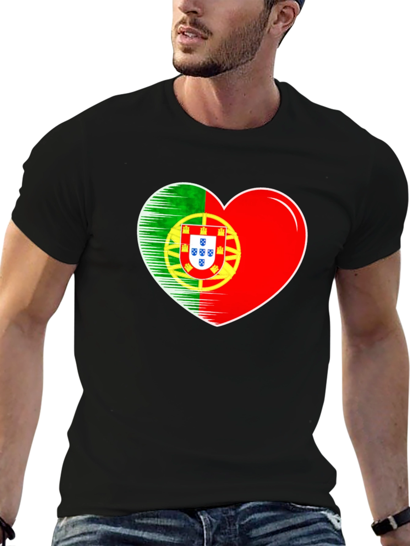 Portugal Flag Heart T-Shirt