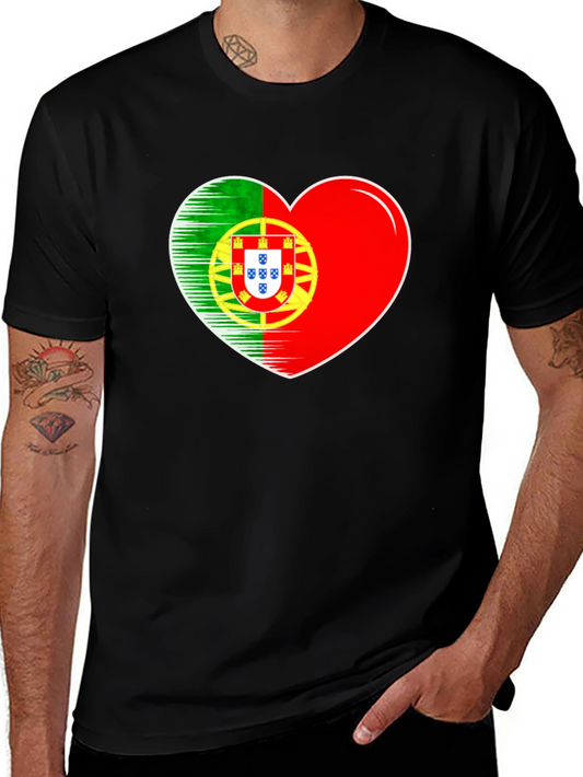 Portugal Flag Heart T-Shirt
