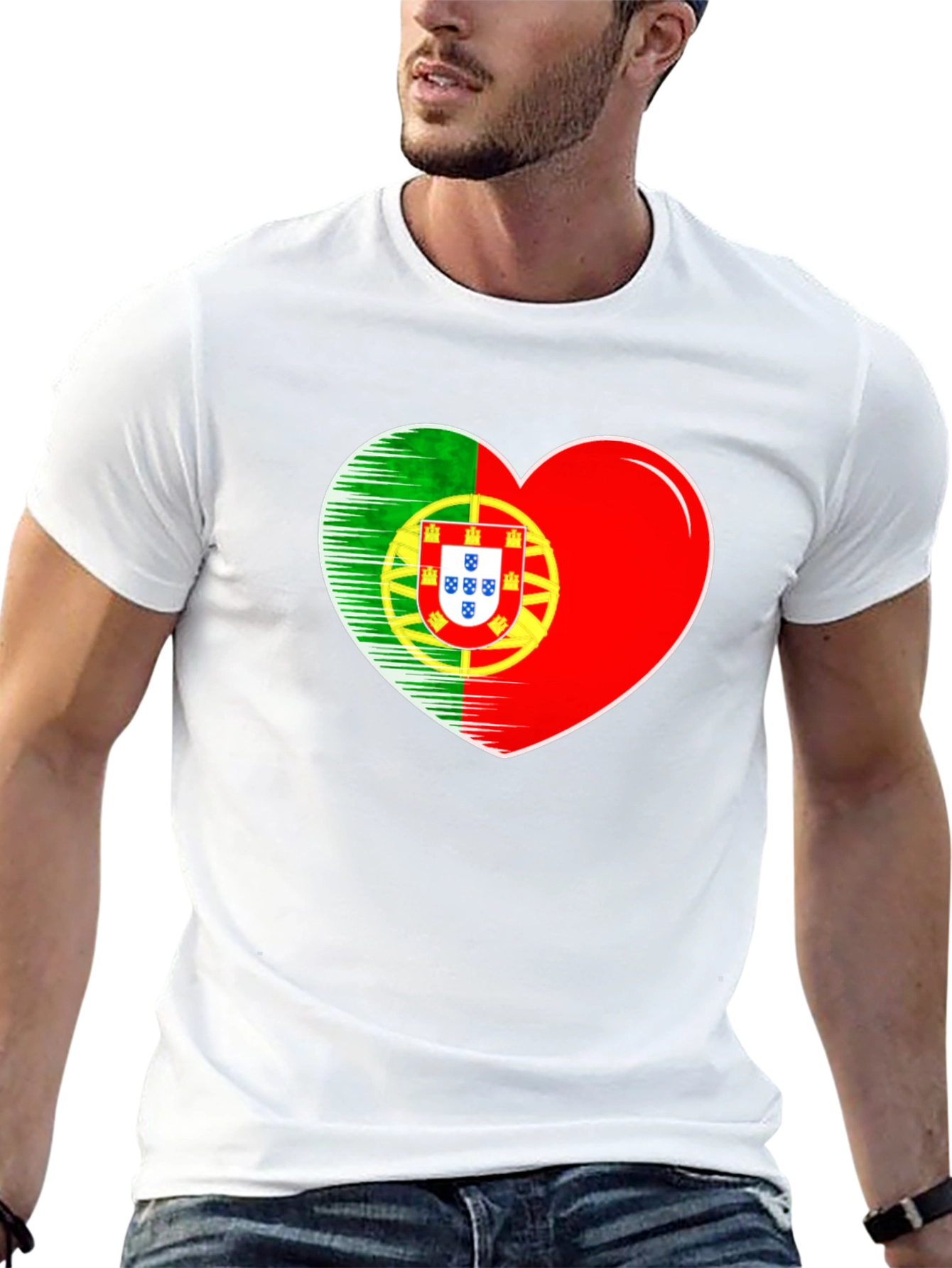 Portugal Flag Heart T-Shirt
