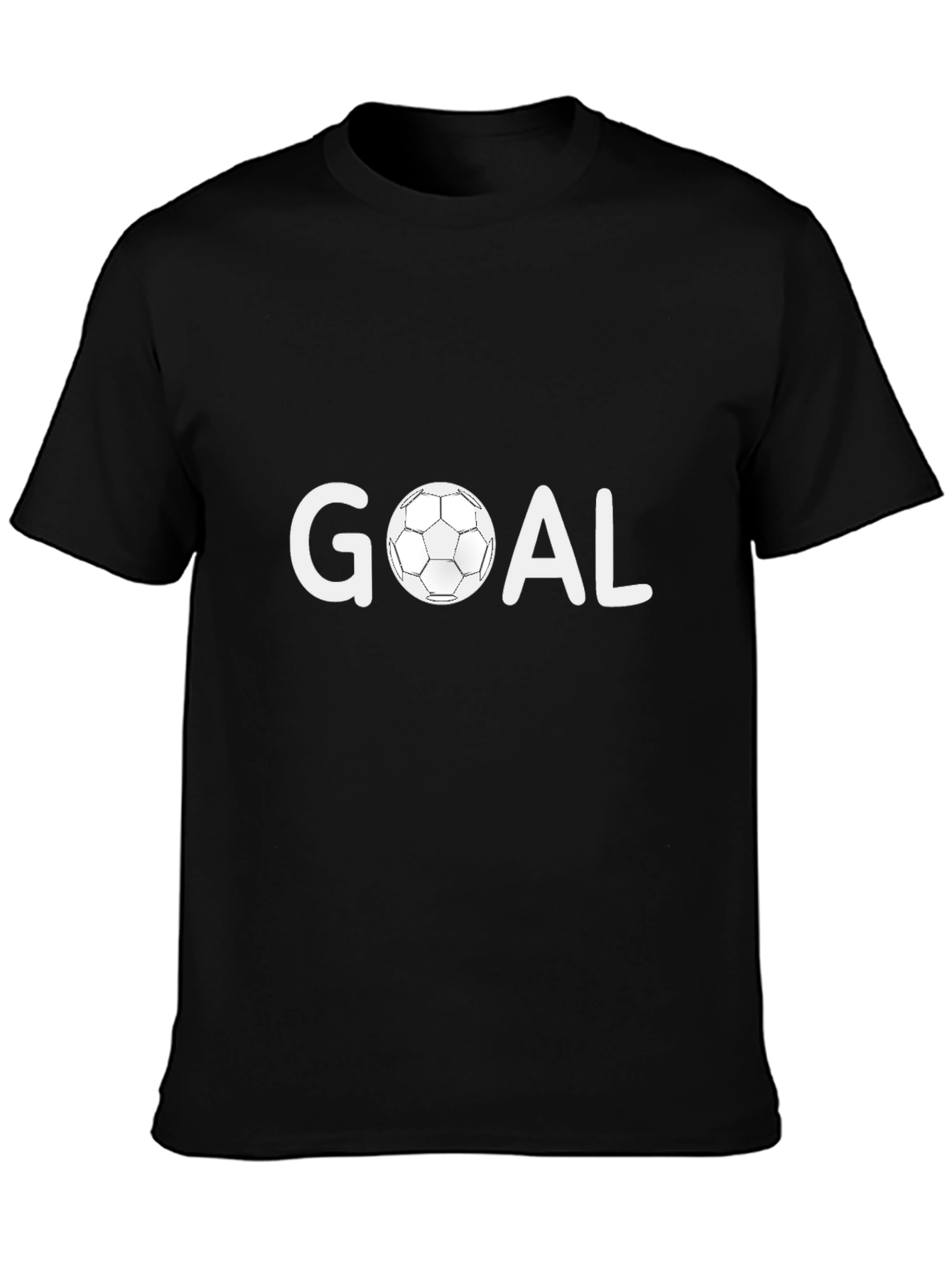 Goal Soccer Ball Graphic Tee - Black T-Shirt