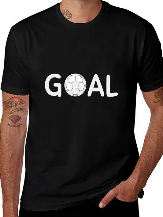 Goal Soccer Ball Graphic Tee - Black T-Shirt