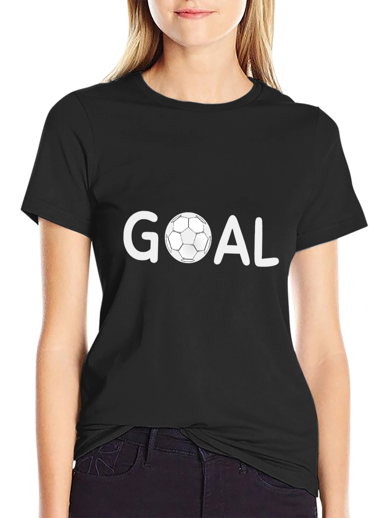 Goal Soccer Ball Graphic Tee - Black T-Shirt