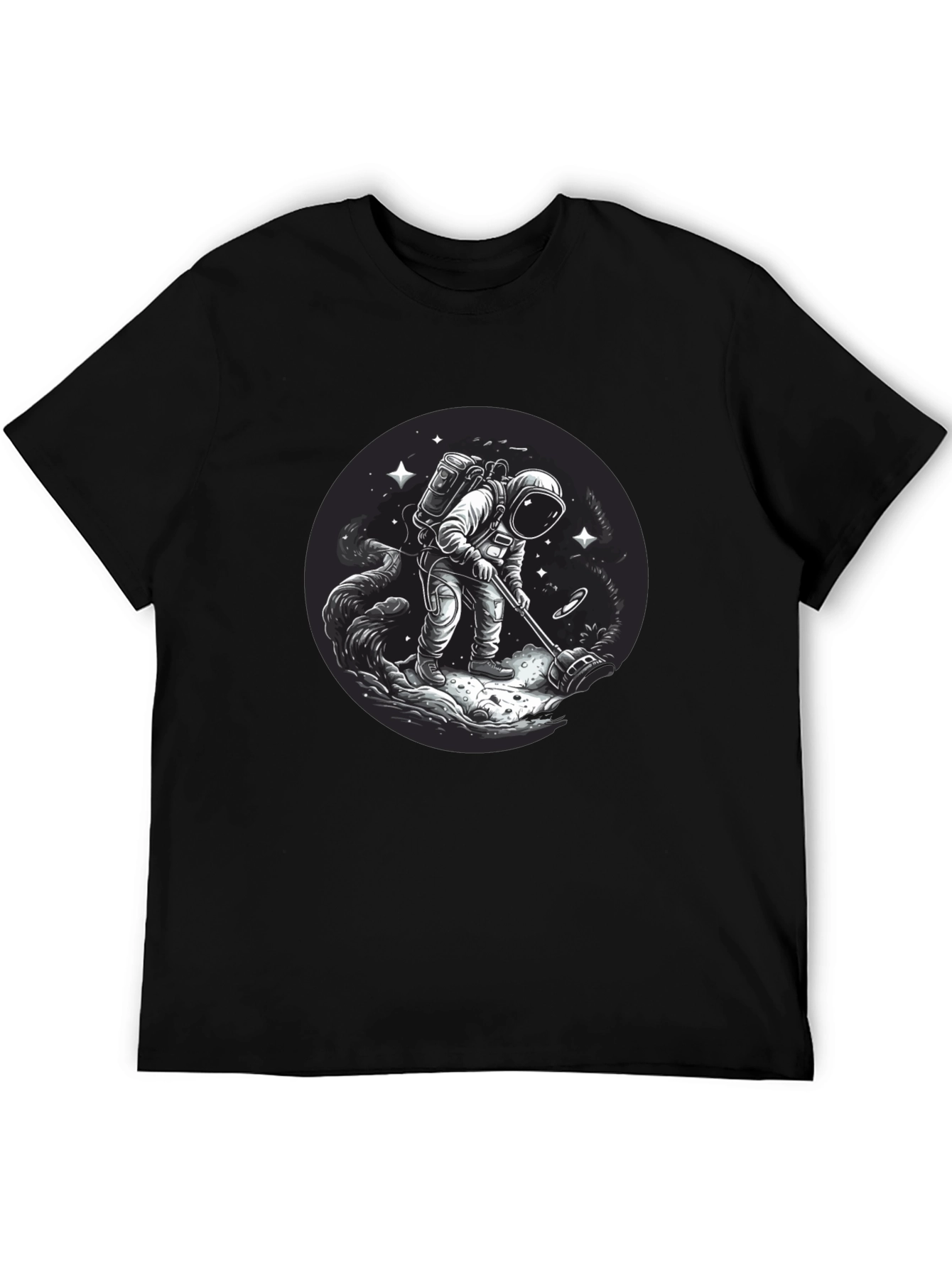 Astronaut Metal Detecting Graphic Tee