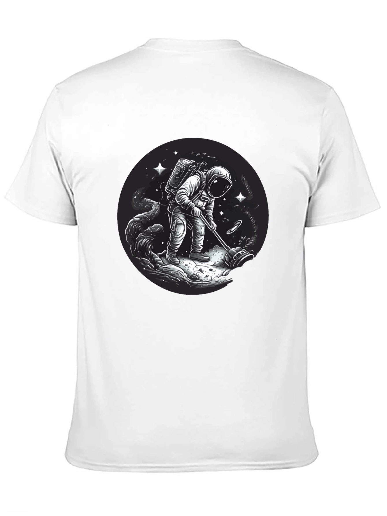 Astronaut Metal Detecting Graphic Tee