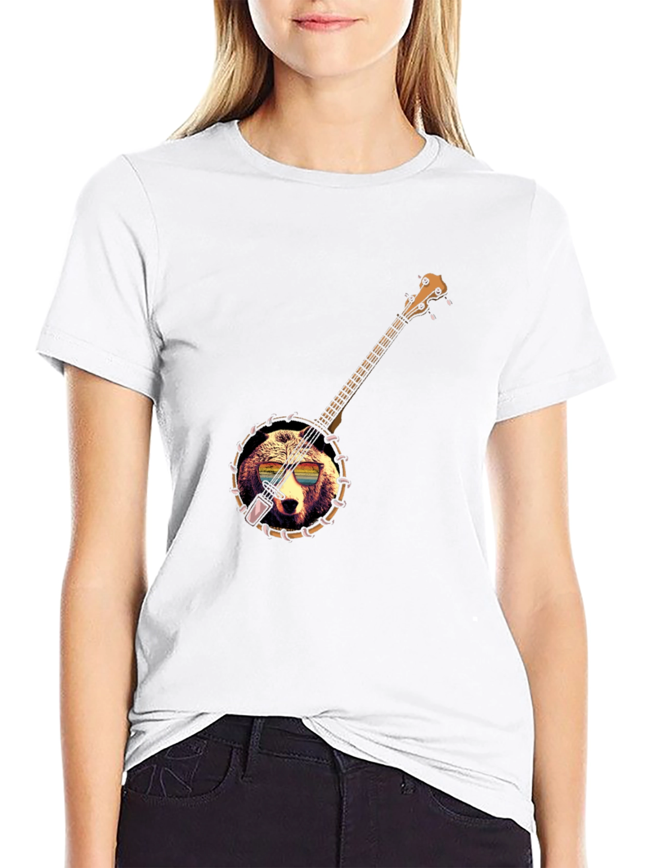 Banjo Bear T-Shirt - Novelty Music Tee