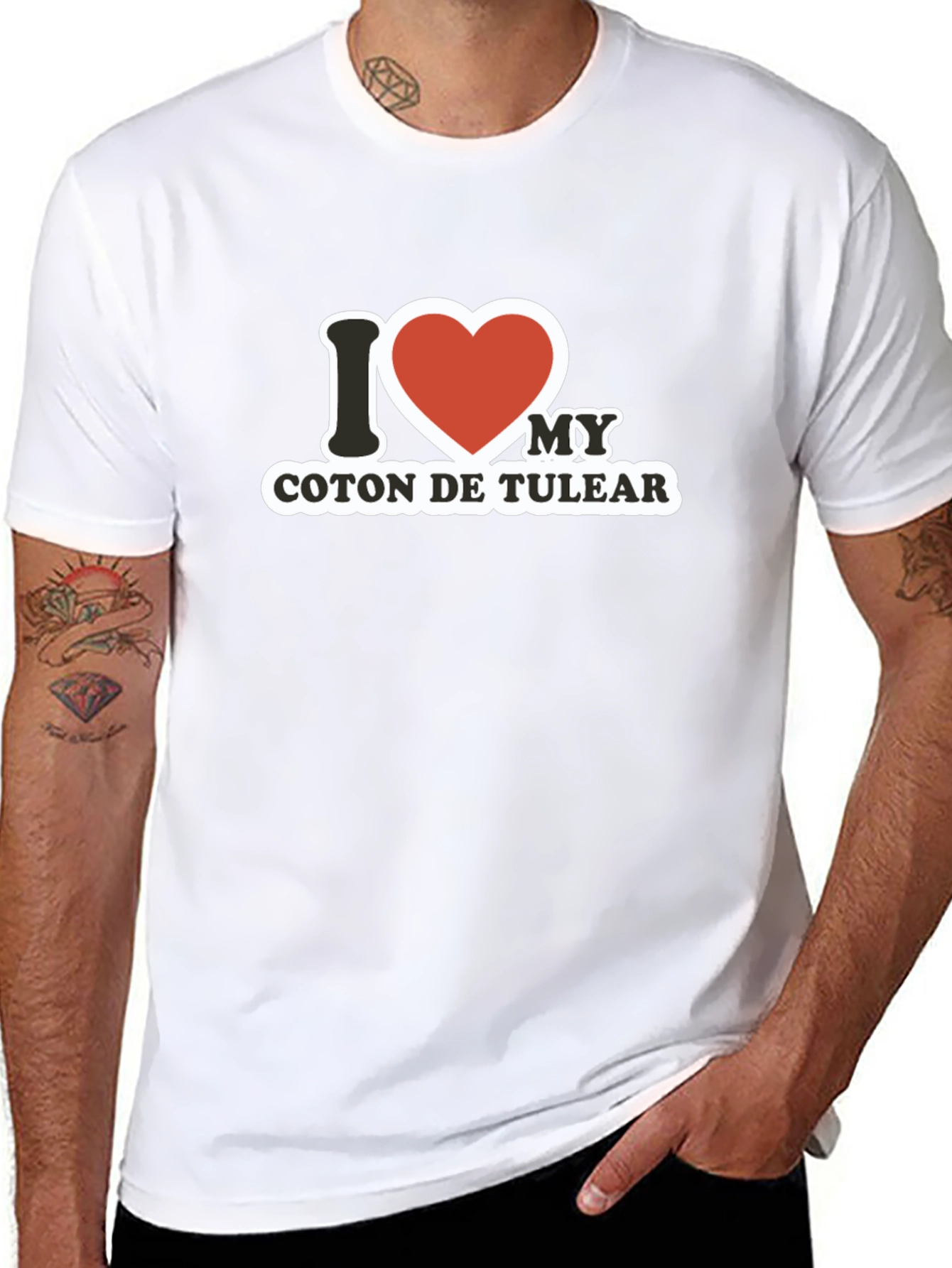 I Heart My Coton De Tulear Black T-Shirt
