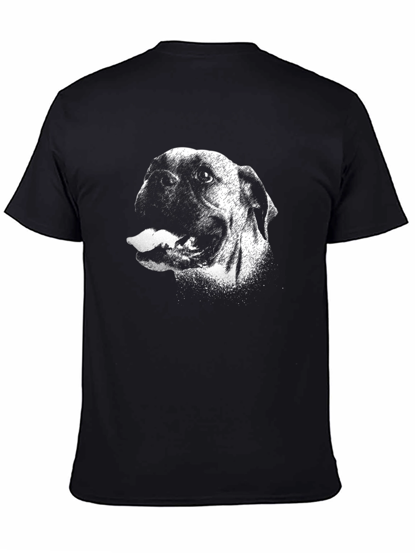Dog Graphic Black T-Shirt - Cool Animal Tee