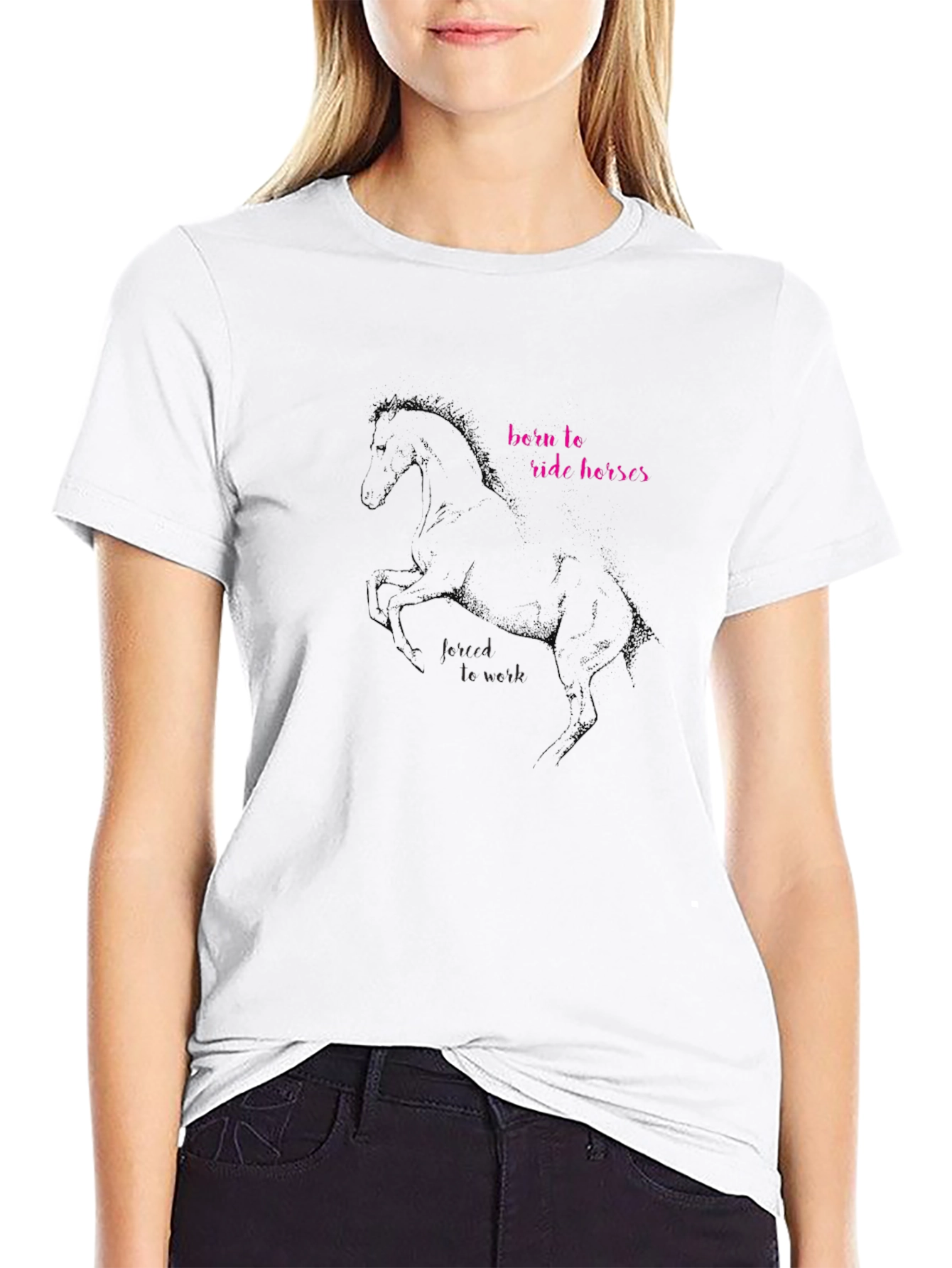 Born to Ride Horses Black T-Shirt