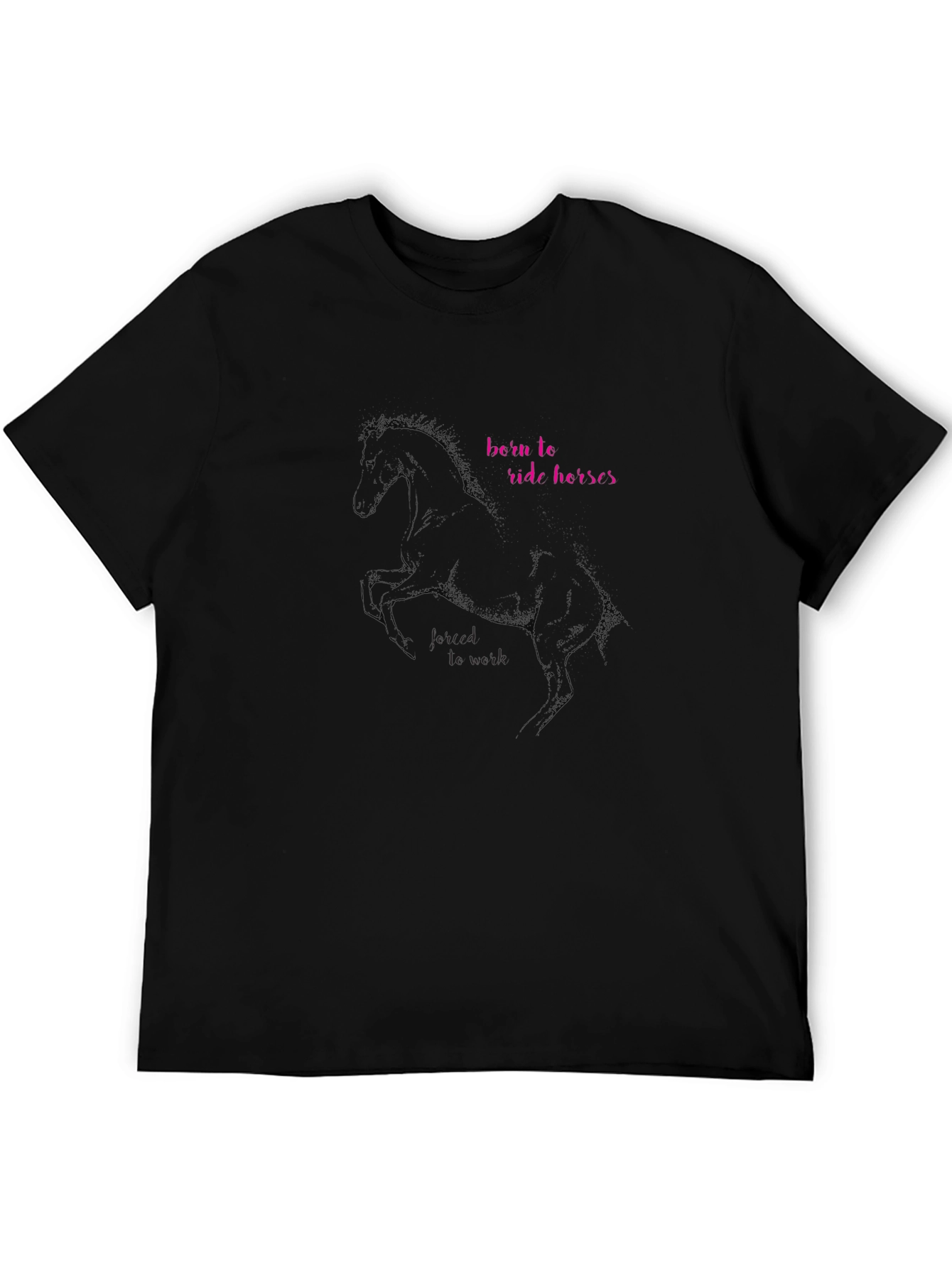Born to Ride Horses Black T-Shirt