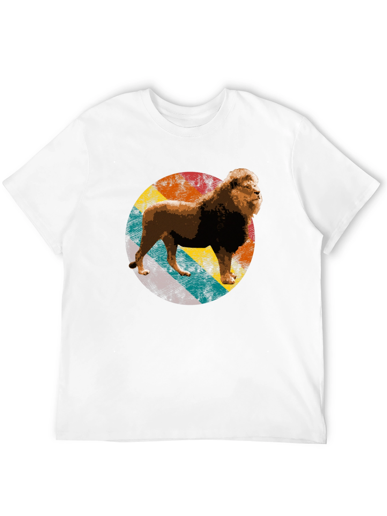 Lion Graphic Tee - Retro Style