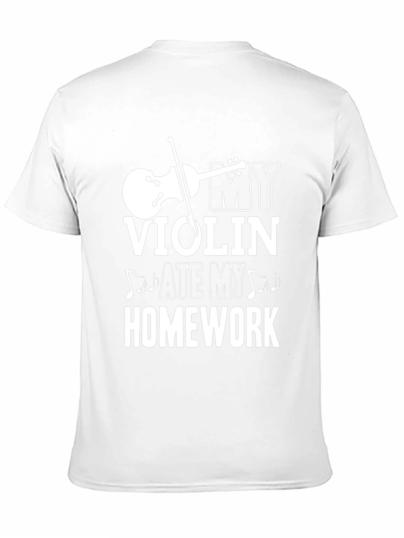 Violin Ate My Homework Funny Music T-Shirt