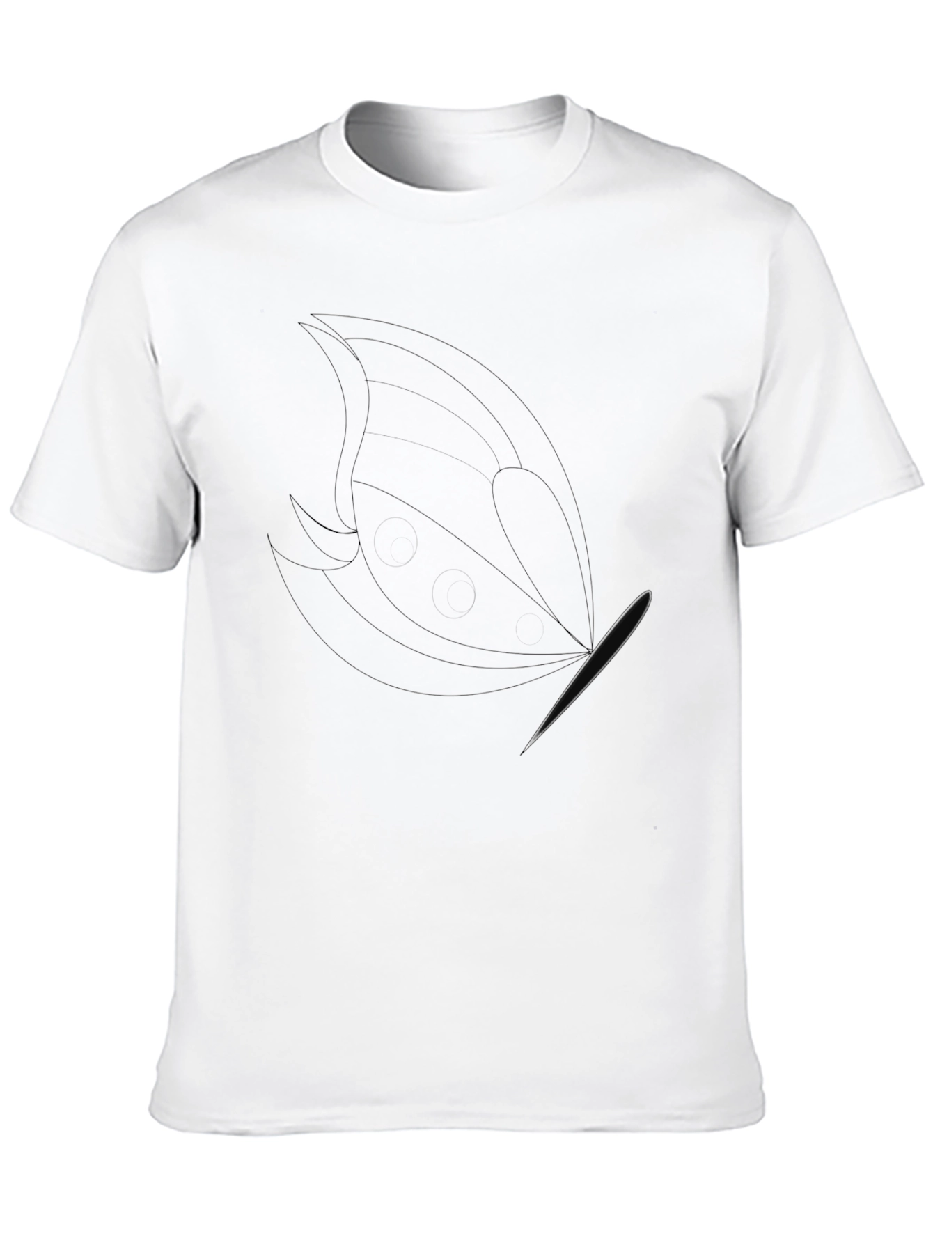 Mens Black Graphic Tee - Abstract Design