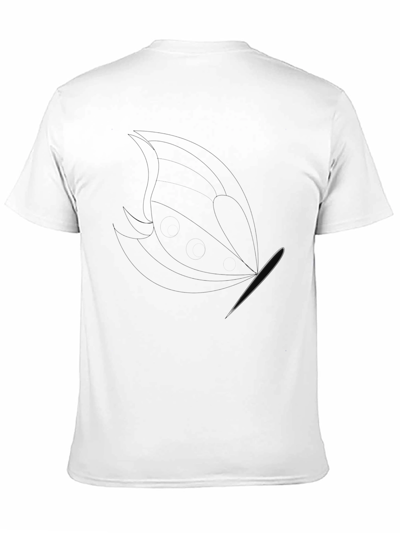Mens Black Graphic Tee - Abstract Design