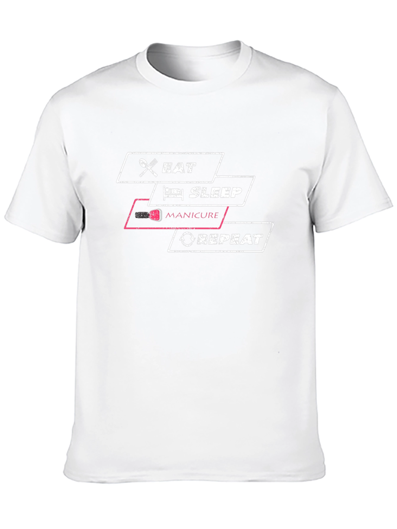 Eat Sleep Manicure Repeat Black T-Shirt