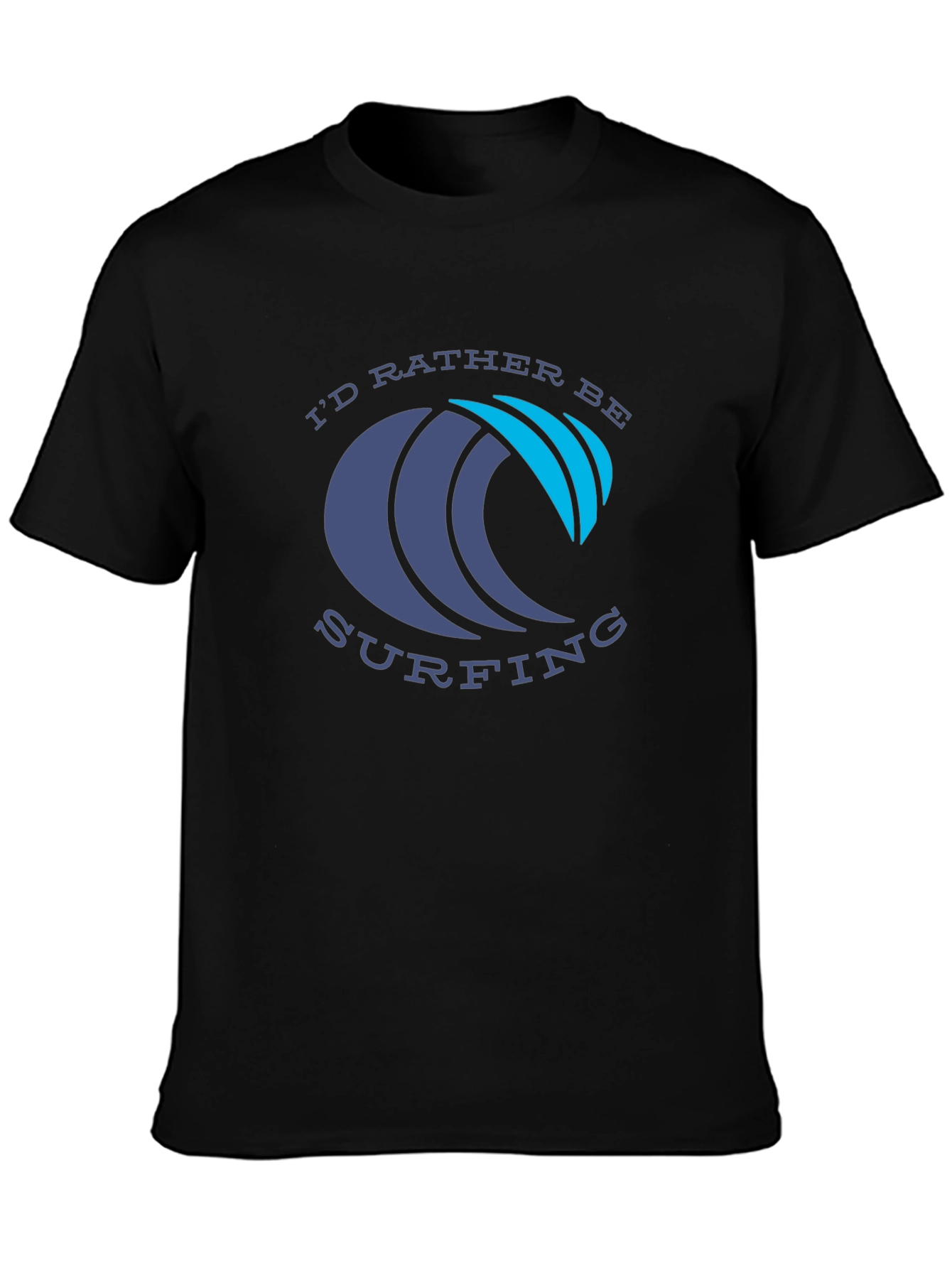 Id Rather Be Surfing Graphic Tee - Black