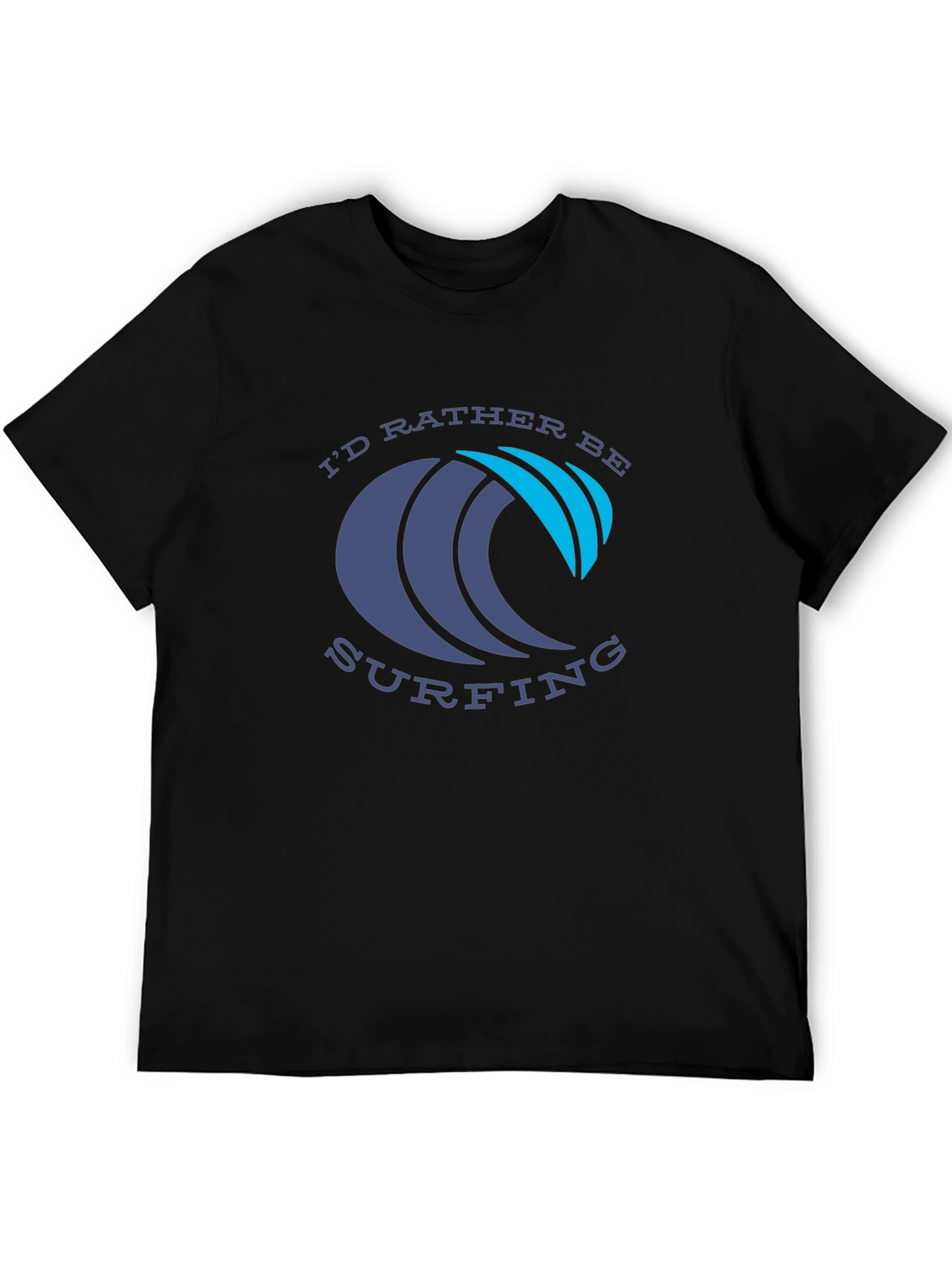 Id Rather Be Surfing Graphic Tee - Black