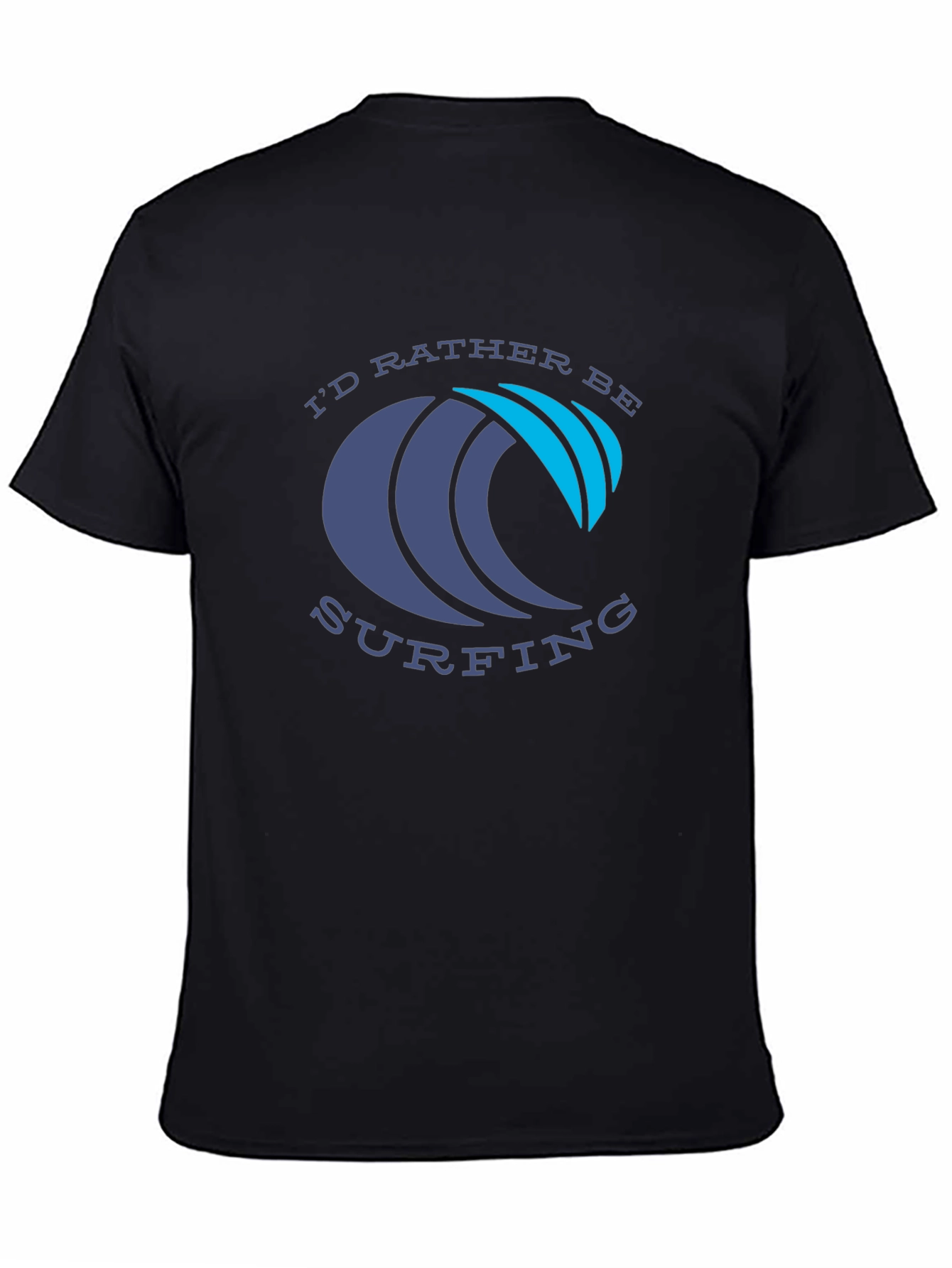 Id Rather Be Surfing Graphic Tee - Black