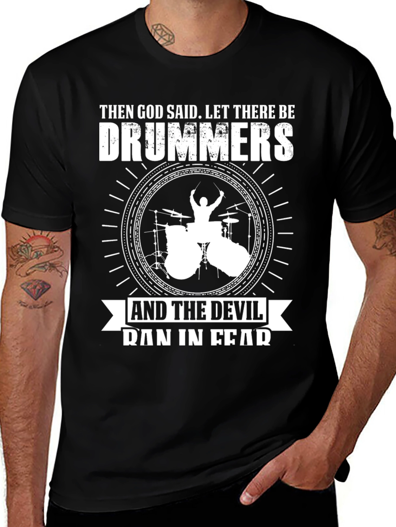 Drummers T-Shirt: God Said Let There Be Drummers!