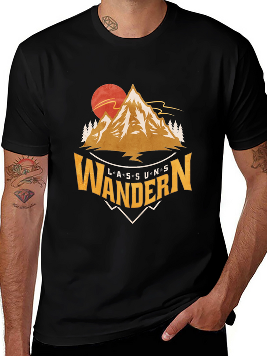 Lass Uns Wandern Graphic Tee - Mountain Adventure Shirt