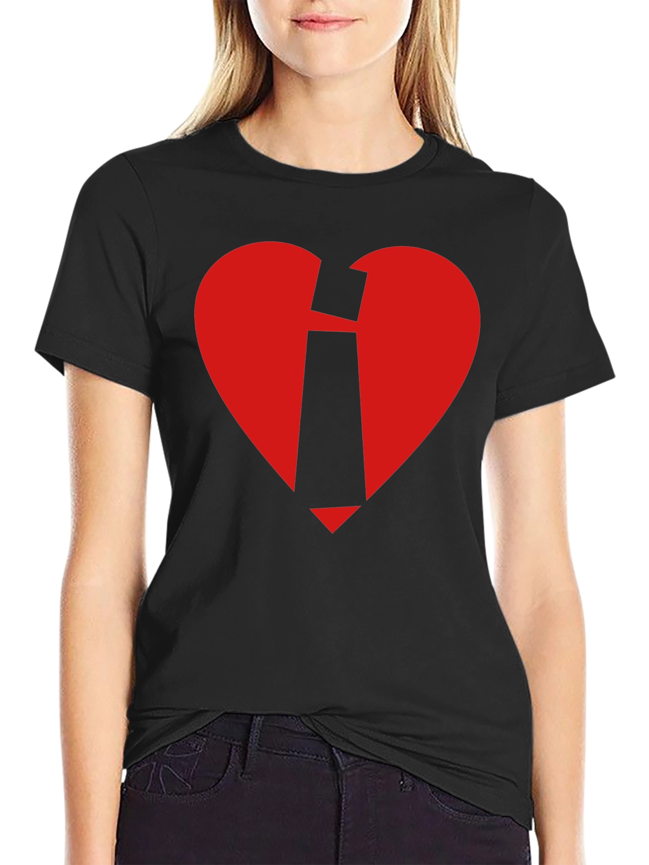 Broken Heart Logo Black Tee