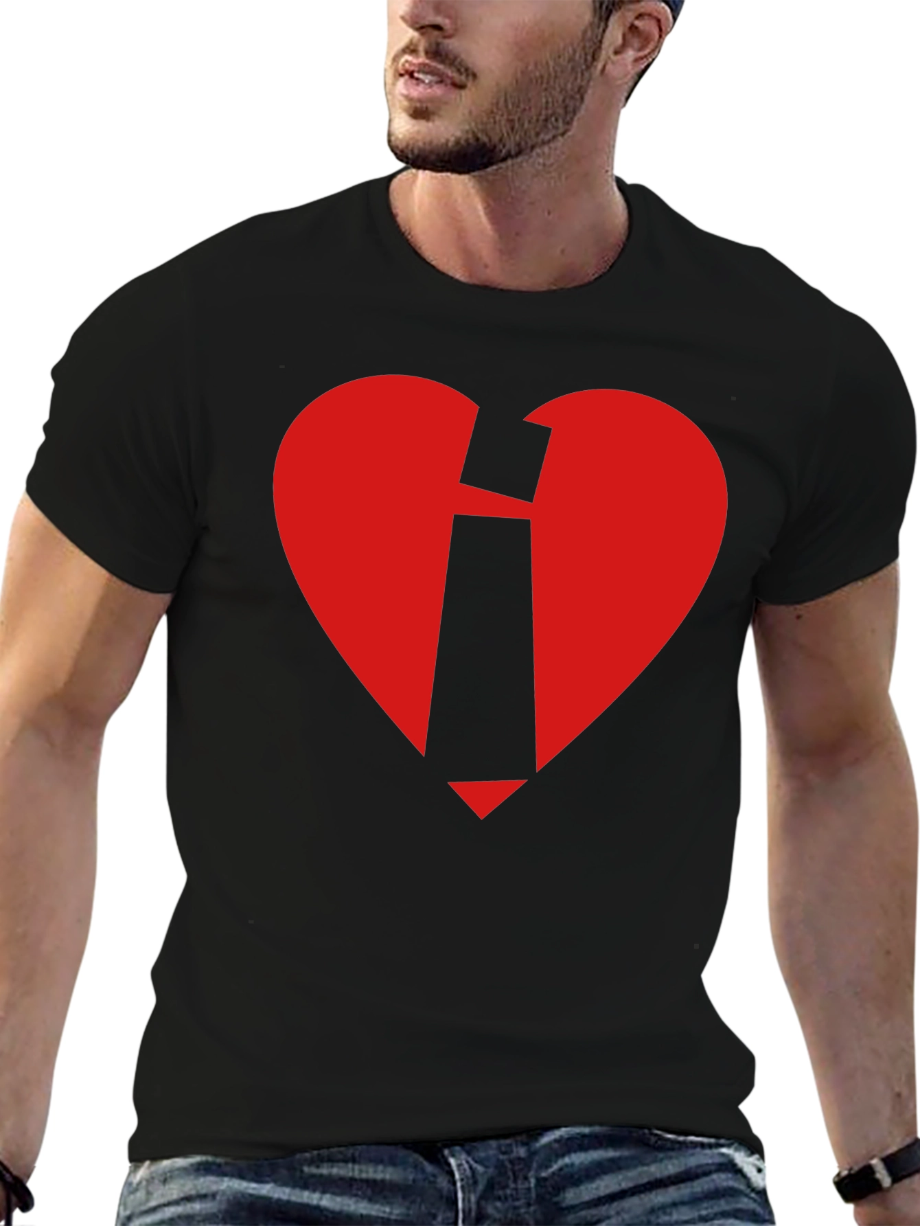 Broken Heart Logo Black Tee