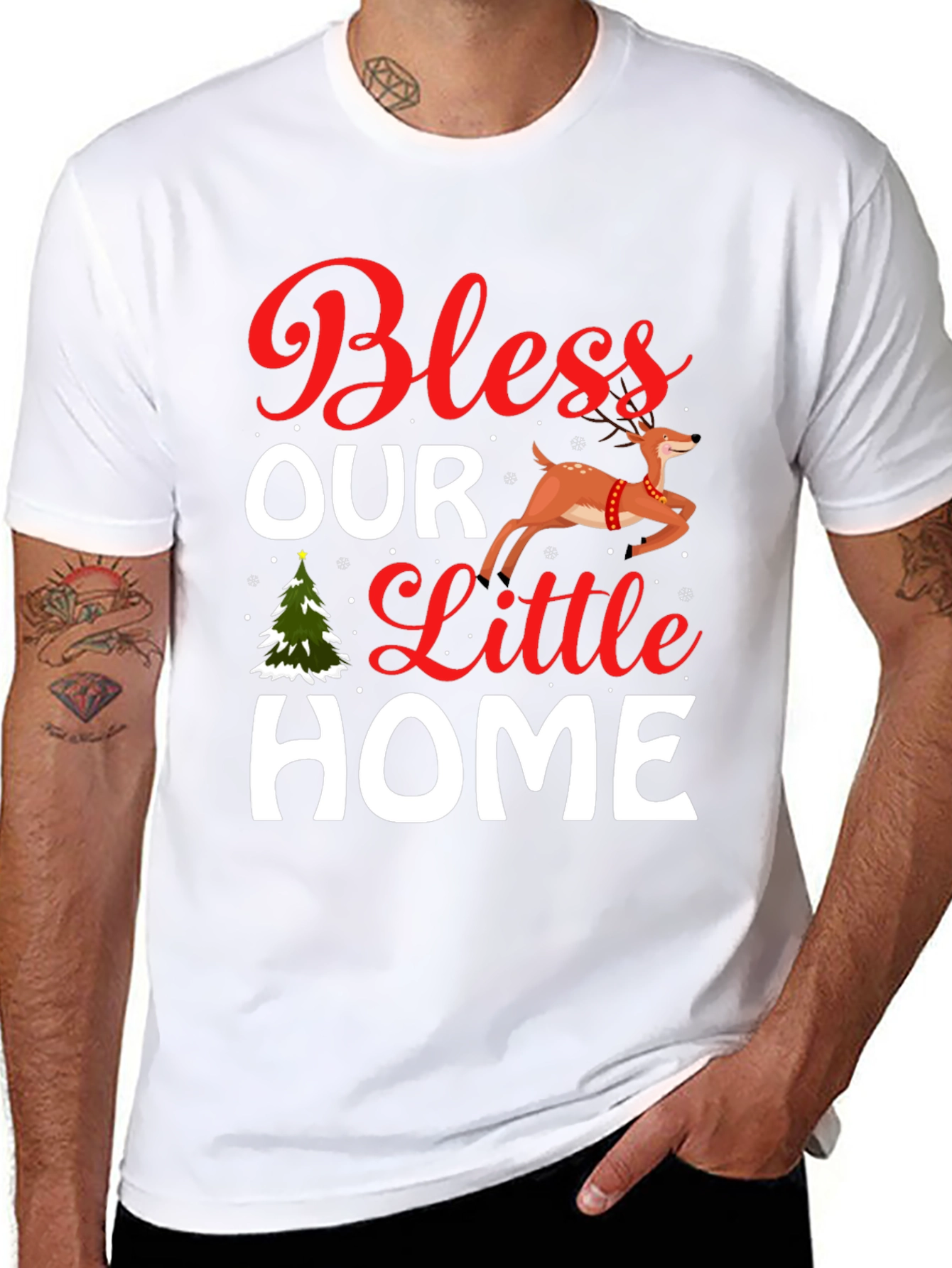 Bless Our Little Home Christmas T-Shirt