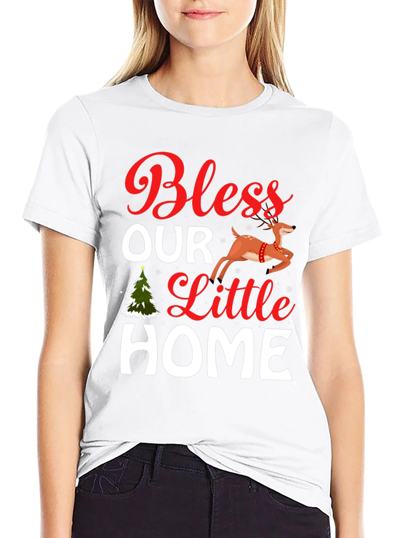 Bless Our Little Home Christmas T-Shirt