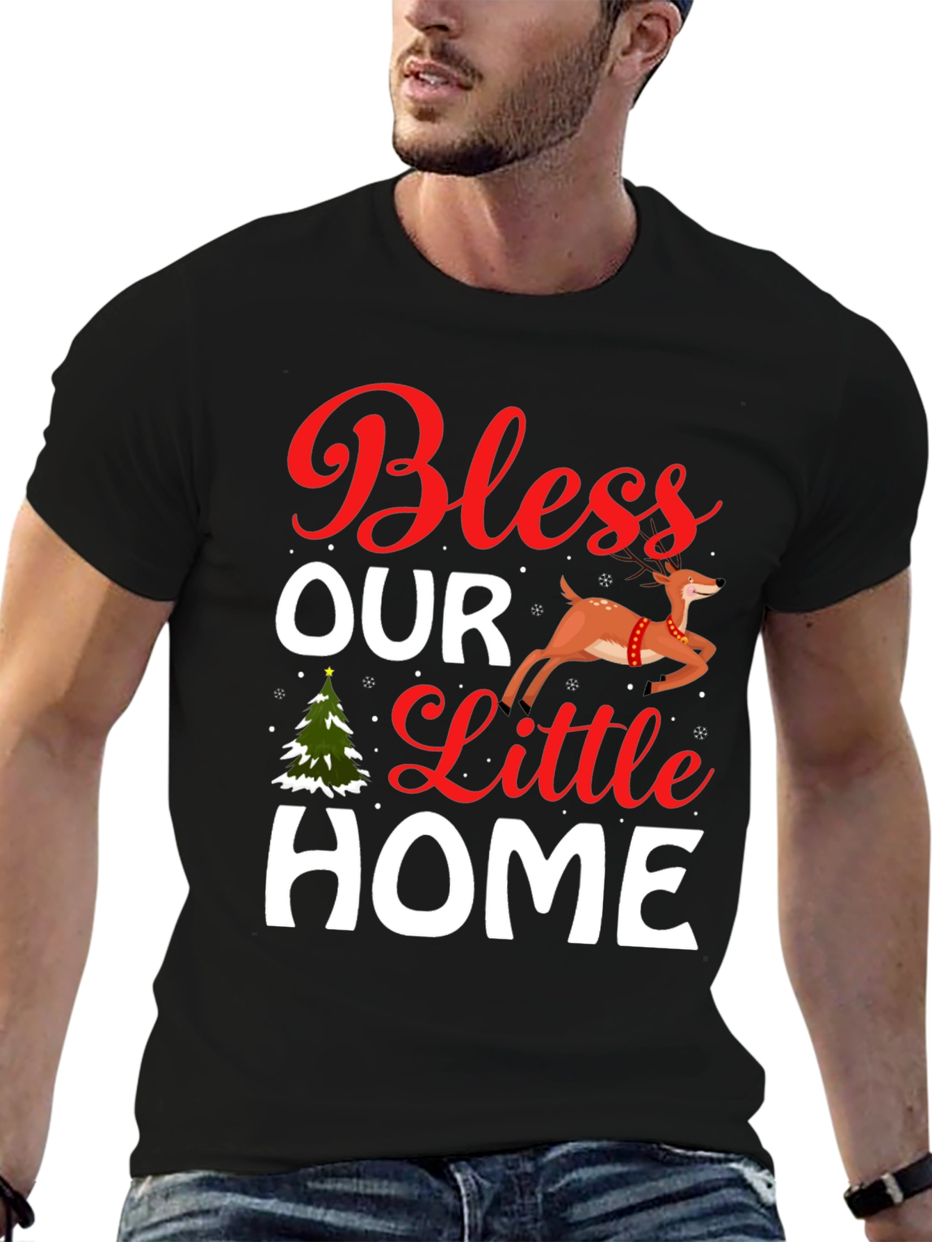 Bless Our Little Home Christmas T-Shirt