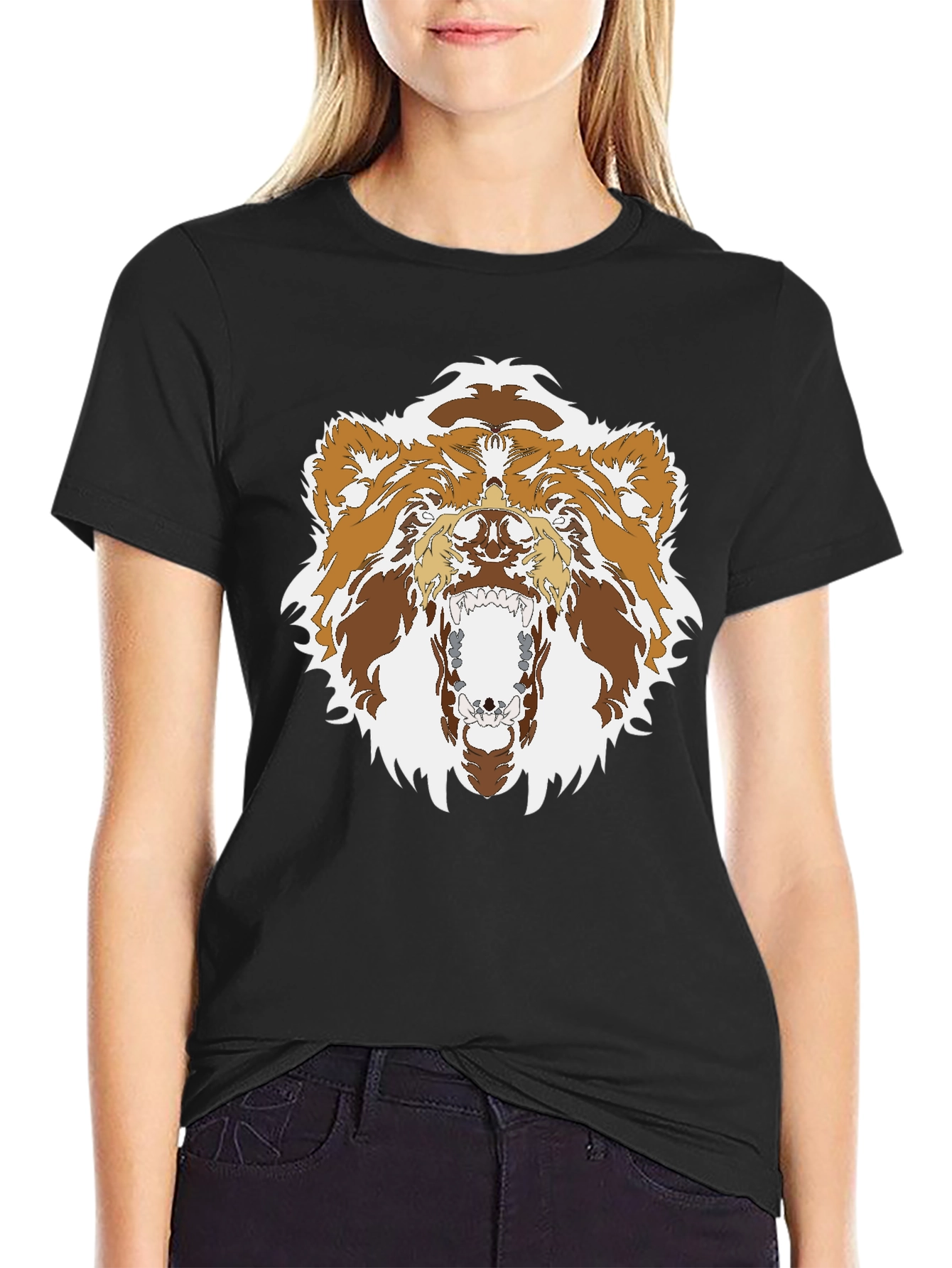 Grizzly Bear Graphic Tee - Black