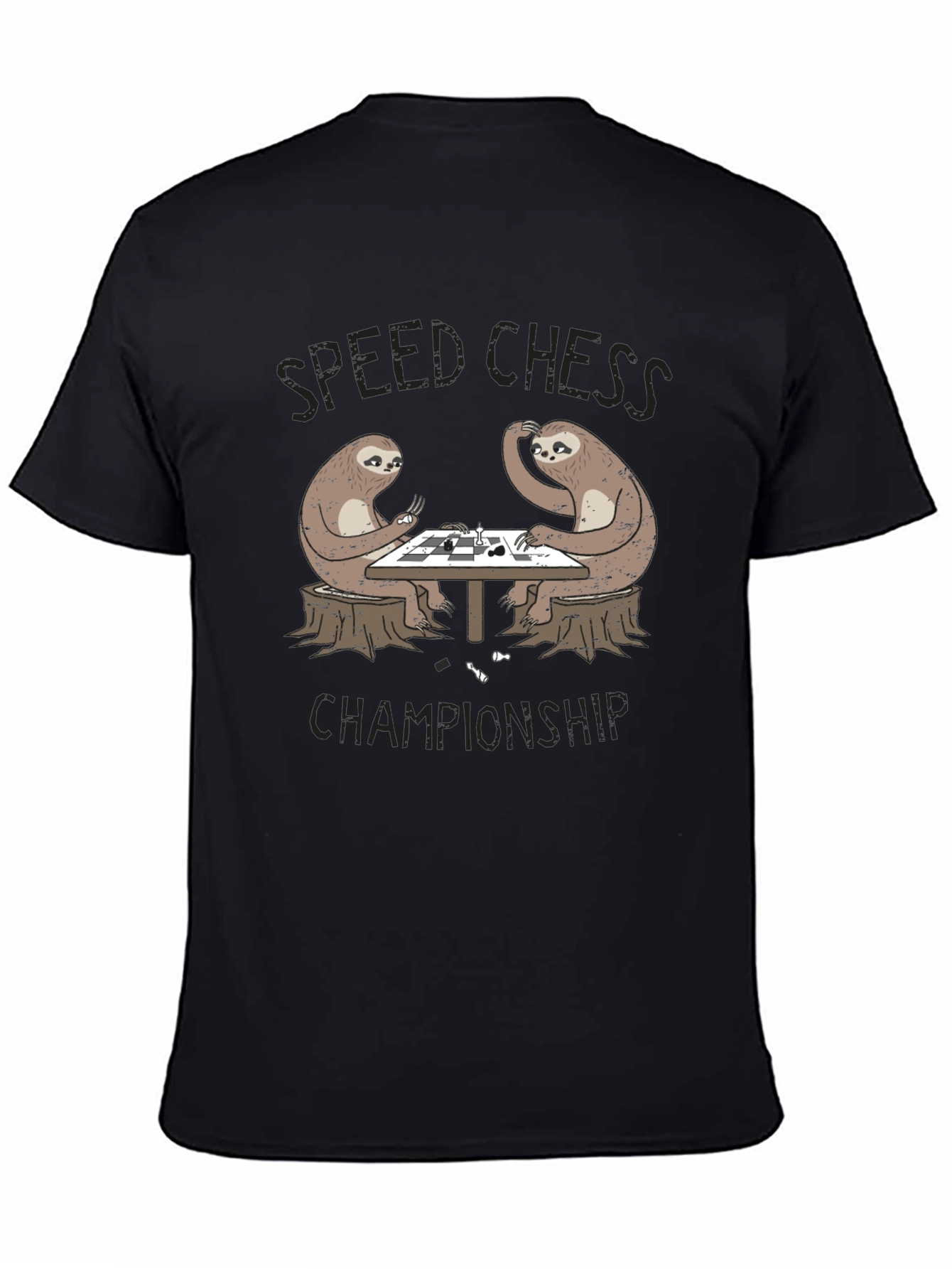 Sloth Speed Chess Championship Graphic T-Shirt