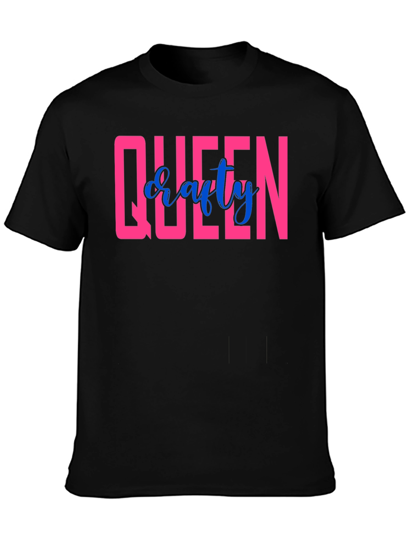Queen Crafty T-Shirt - Black Crew Neck Tee