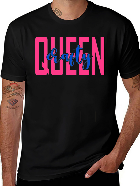 Queen Crafty T-Shirt - Black Crew Neck Tee