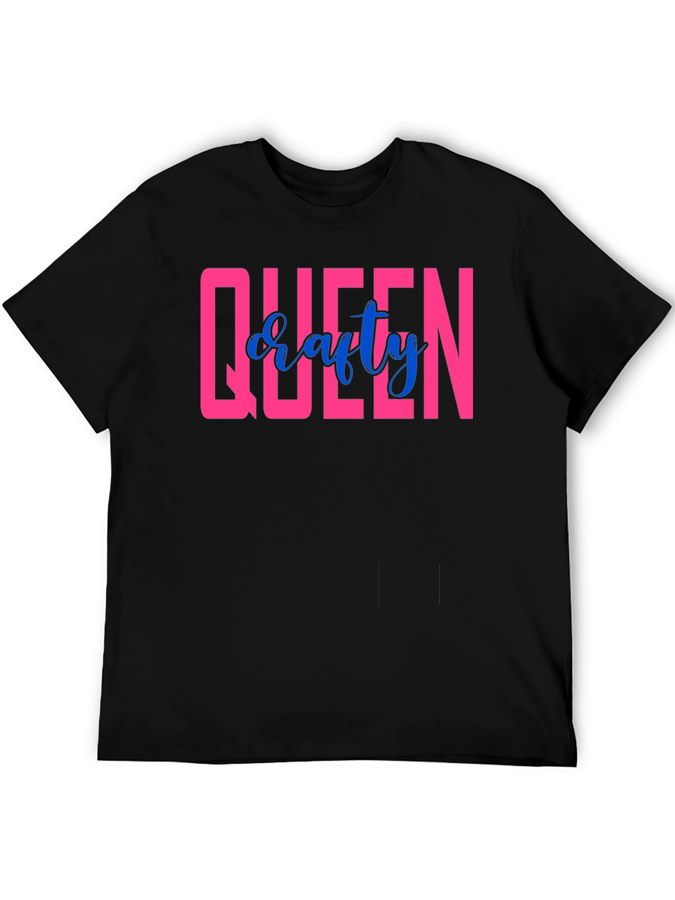 Queen Crafty T-Shirt - Black Crew Neck Tee