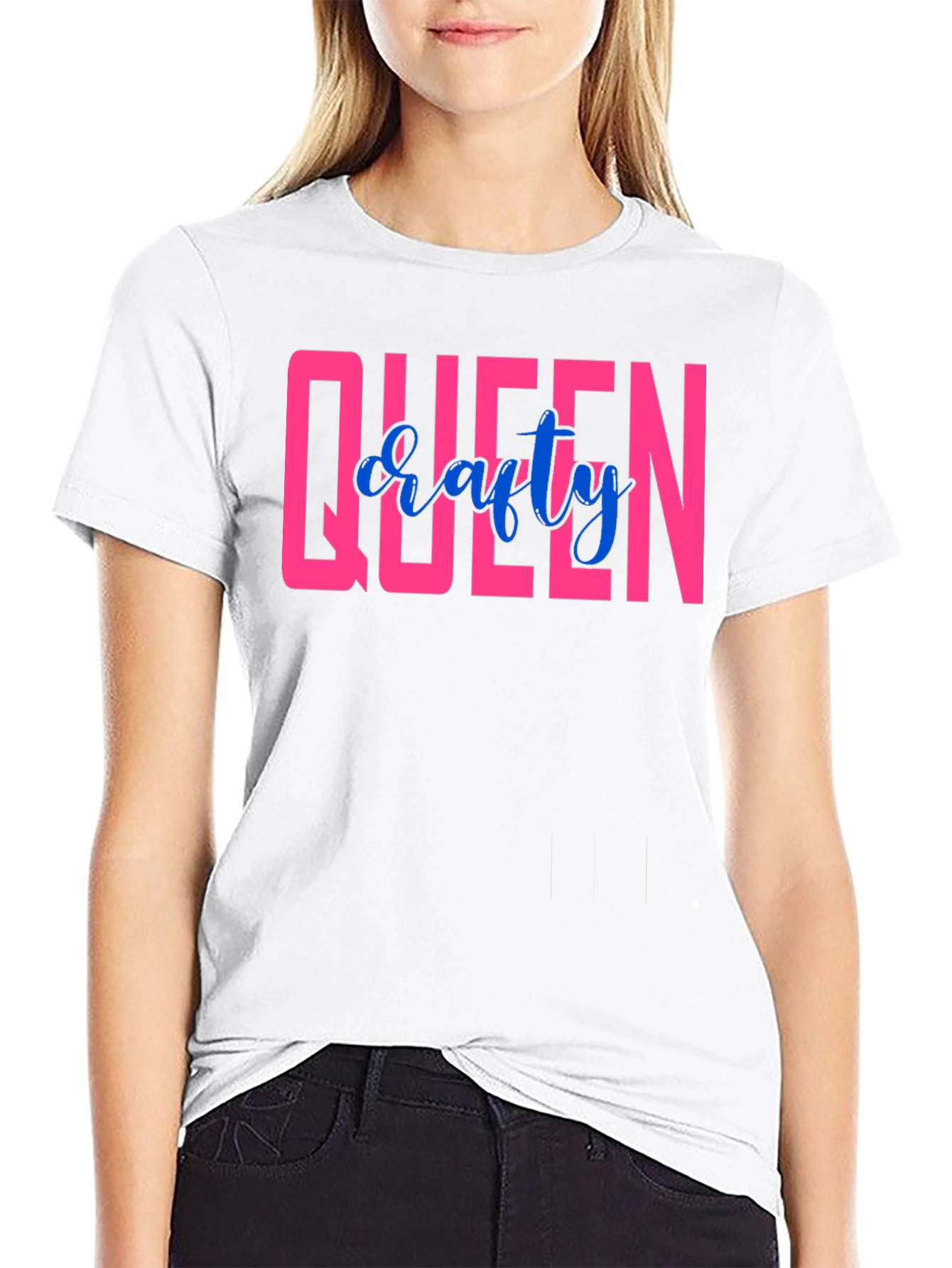 Queen Crafty T-Shirt - Black Crew Neck Tee