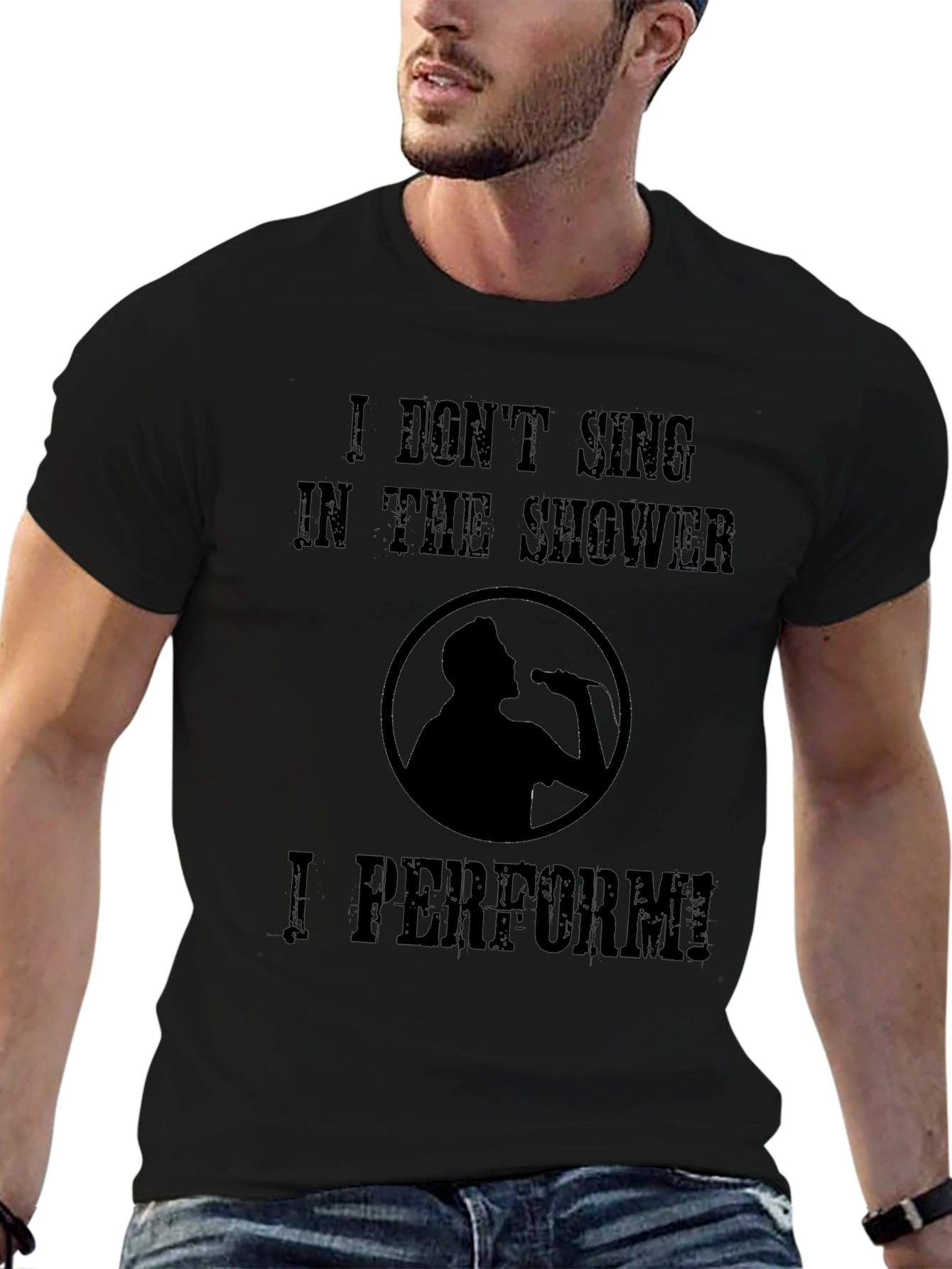 I Perform! Singer Silhouette Graphic Tee Shirt