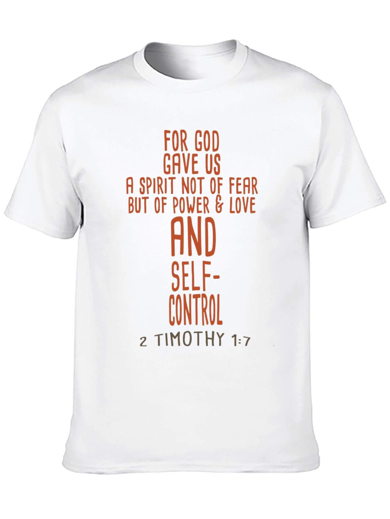 Faith-Based Graphic Tee - 2 Timothy 1:7