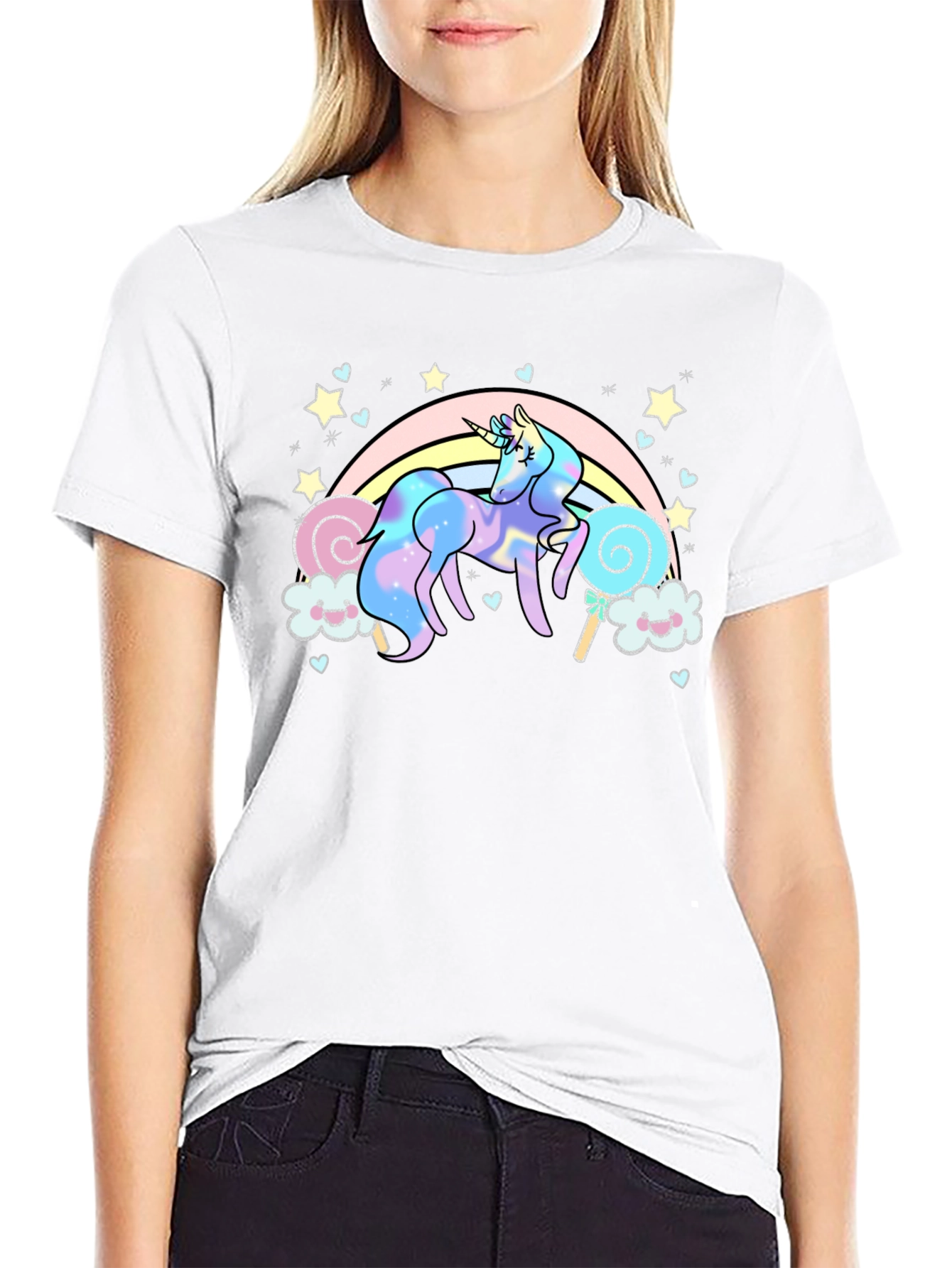 Unicorn Rainbow Graphic T-Shirt