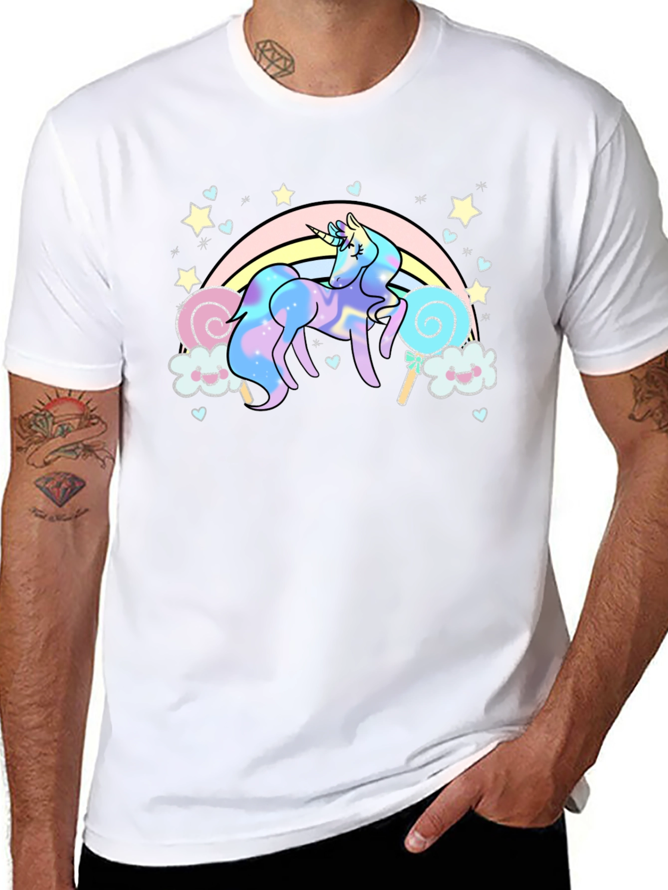 Unicorn Rainbow Graphic T-Shirt