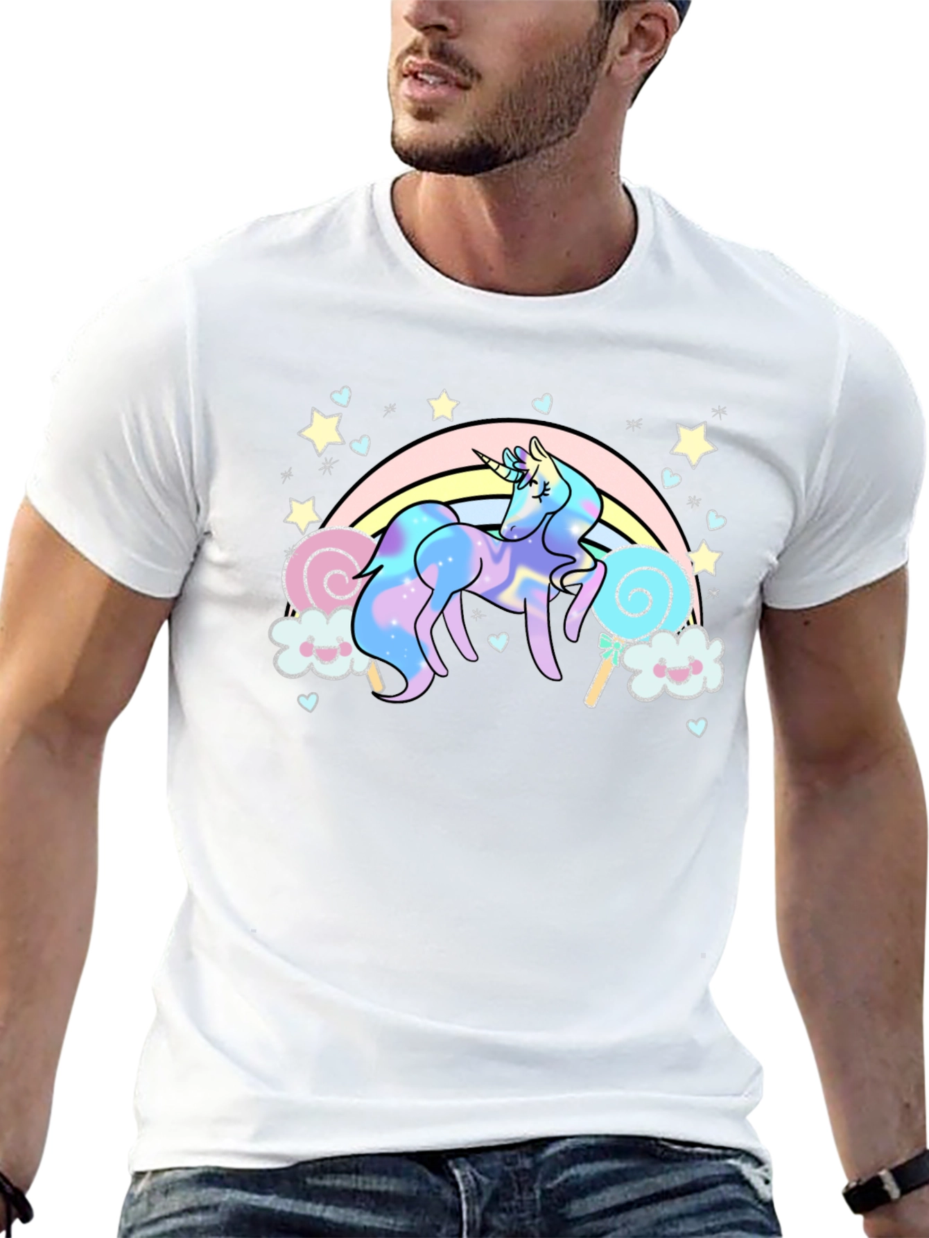 Unicorn Rainbow Graphic T-Shirt